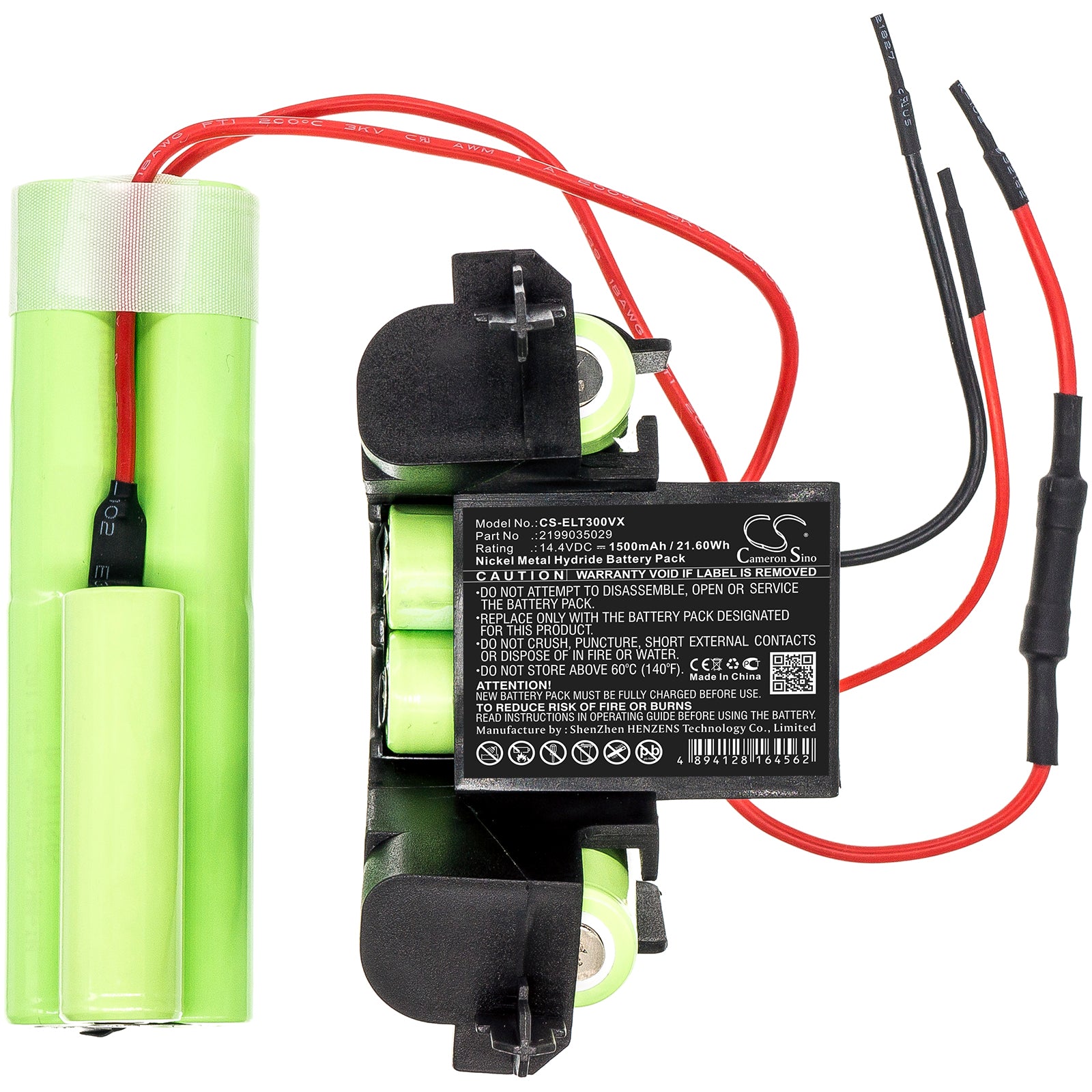 Ni-MH Battery fits Aeg, 273713, 900273725 14.4V, 1500mAh Vacuum Cameron Sino Technology Limited