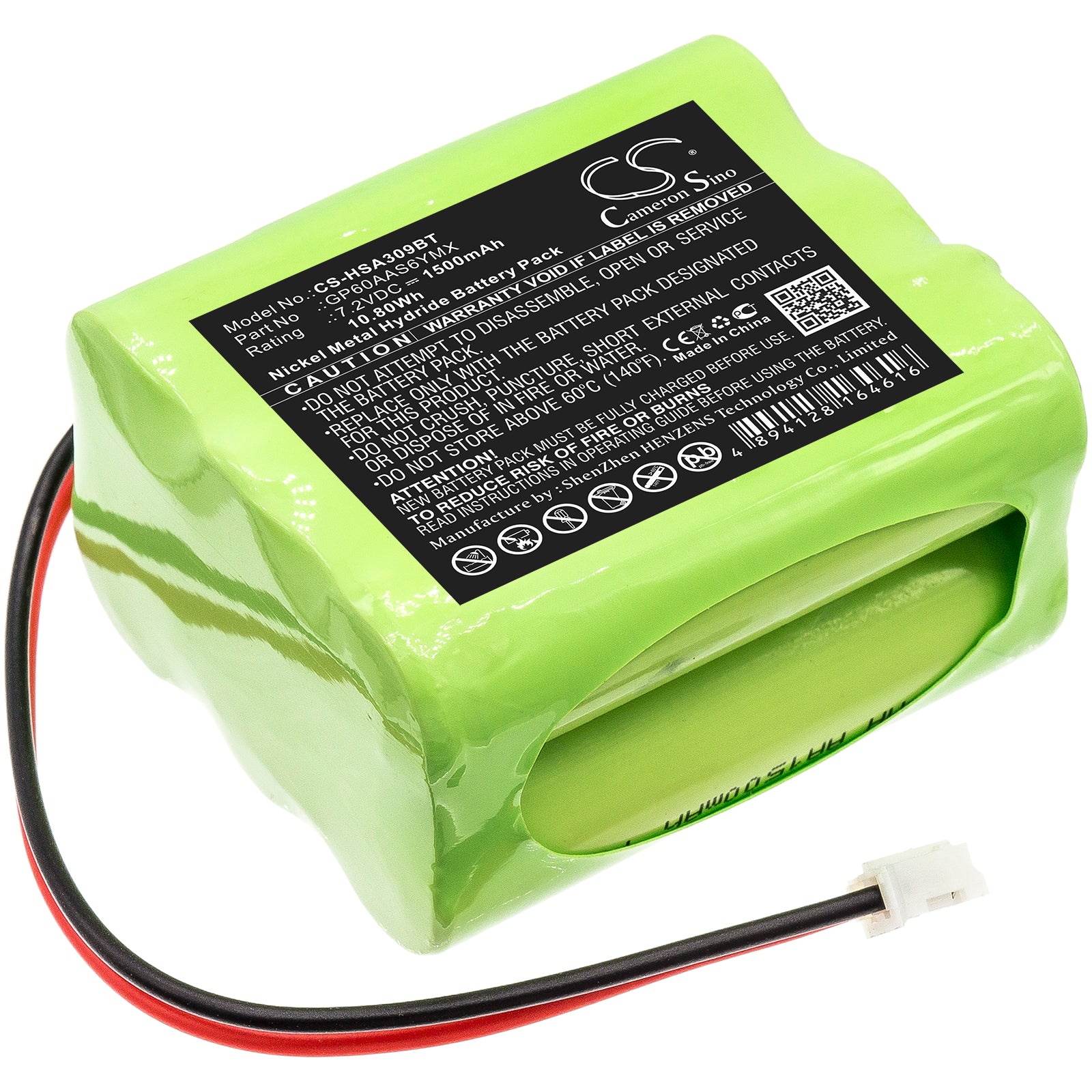 Ni-MH Battery fits Yale, Hsa3095 Home Monitoring Alarm Control Panel 7.2V, 1500mAh Alarm System Cameron Sino Technology Limited