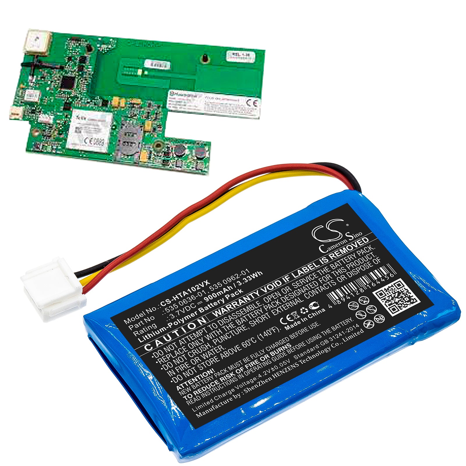 Li-Polymer Battery fits Husqvarna, Gsm-gps, Modul-b 3.7V, 900mAh Lawn Mowers Cameron Sino Technology Limited