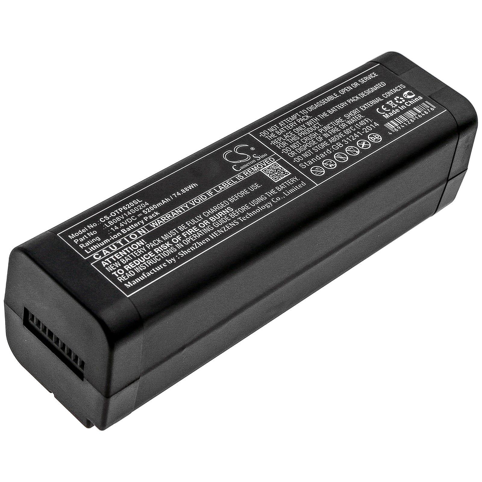 Li-ion Battery fits Opwill, Otp6200, Otp-6200 14.4V, 5200mAh Equipment & Survey & Test Cameron Sino Technology Limited