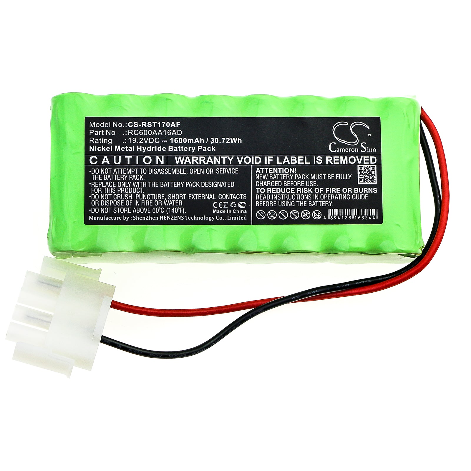 Ni-MH Battery fits Record, Agtatec 1866-1, Sta17 19.2V, 1600mAh Automatic Doors Cameron Sino Technology Limited