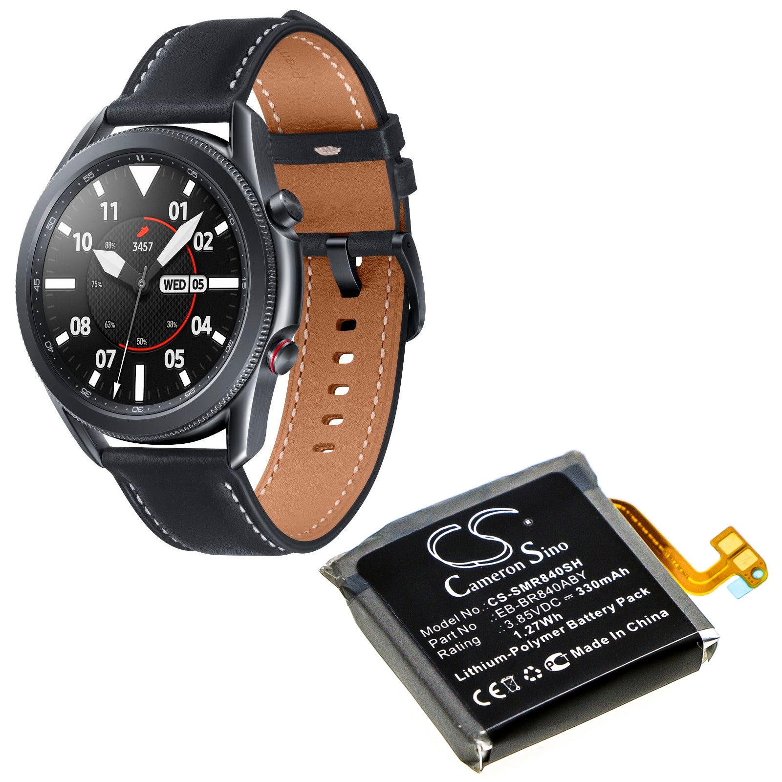 Li-Polymer Battery fits Samsung, Galaxy Watch3 45mm, Sm-r840 3.85V, 330mAh Smartwatch Cameron Sino Technology Limited