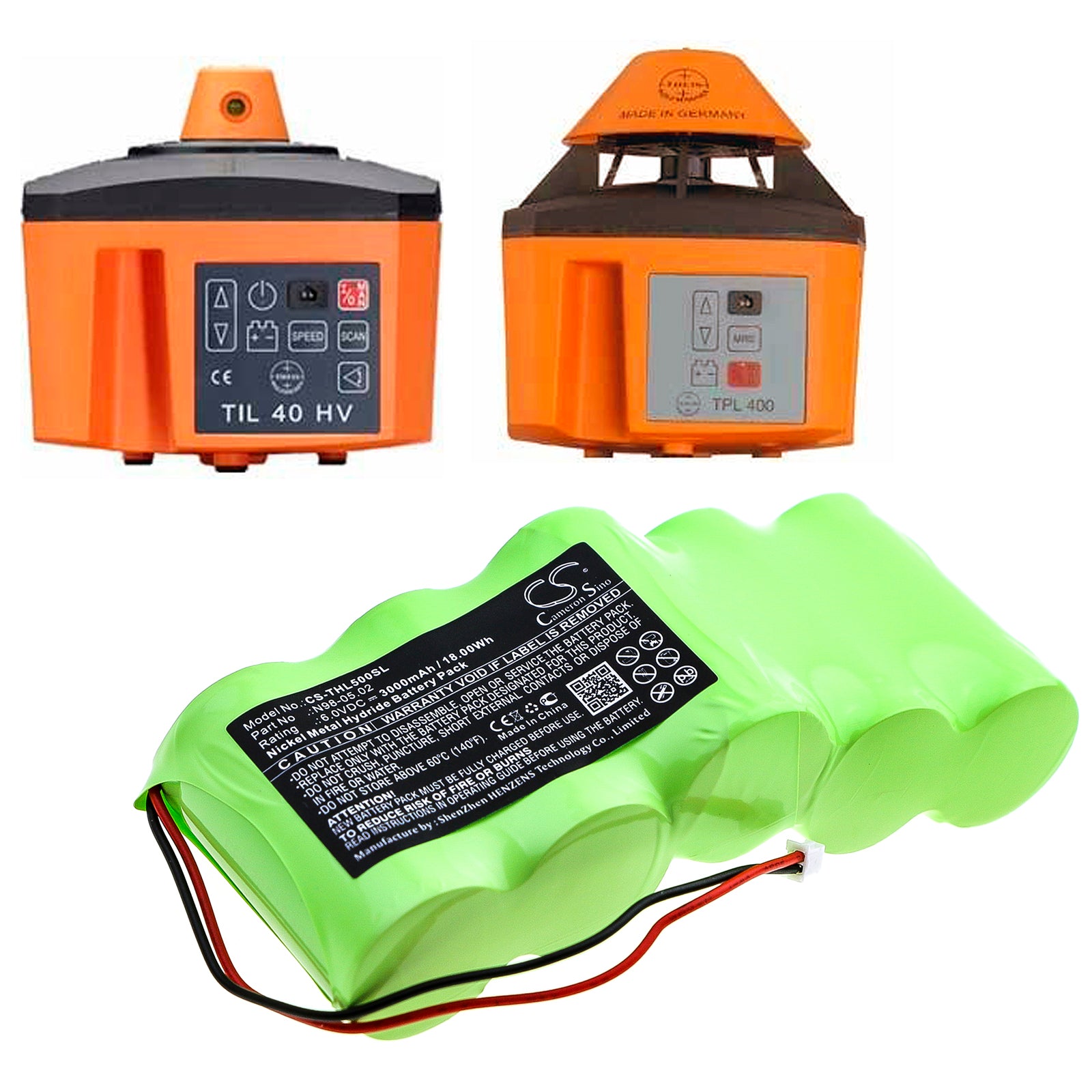 Ni-MH Battery fits Theis, Laser Til 40, Laser Tpl 400 6.0V, 3000mAh Equipment & Survey & Test Cameron Sino Technology Limited
