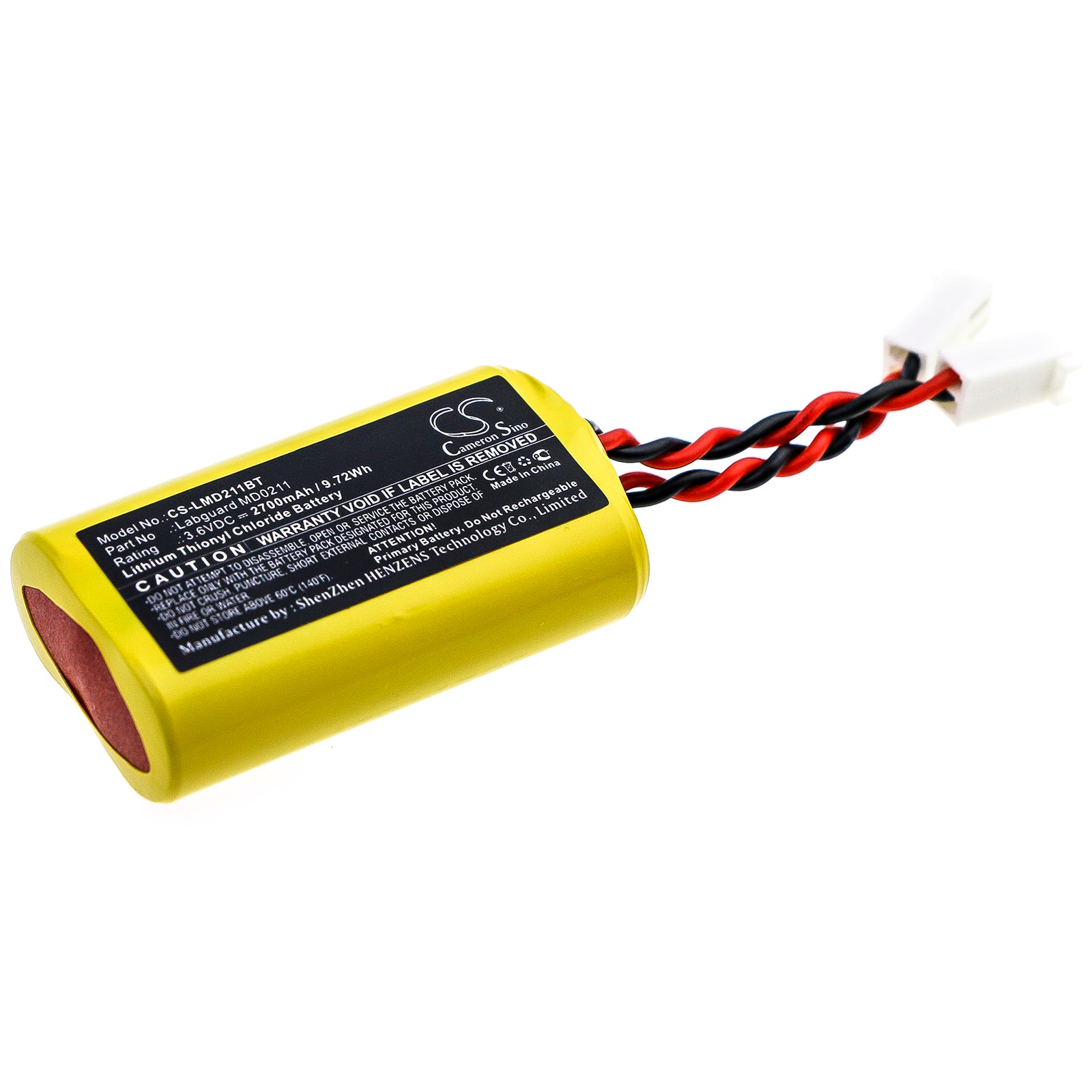 Li-SOCl2 Battery fits Allarme, Labguard Md0211 3.6V, 2700mAh Alarm System Cameron Sino Technology Limited