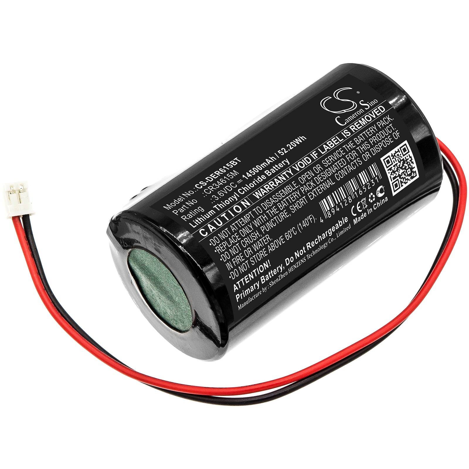 Li-SOCl2 Battery fits Pyronix, Enforcer Deltabell Siren Alarm 3.6V, 14500mAh Alarm System Cameron Sino Technology Limited