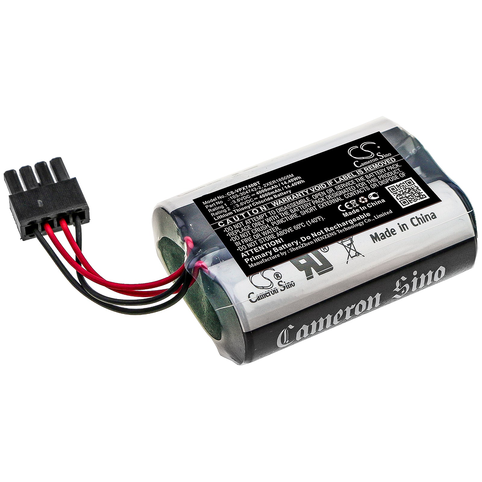Li-SOCl2 Battery fits Visonic, Mcs-740, Sr-740 Pg2 3.6V, 4000mAh Alarm System Cameron Sino Technology Limited