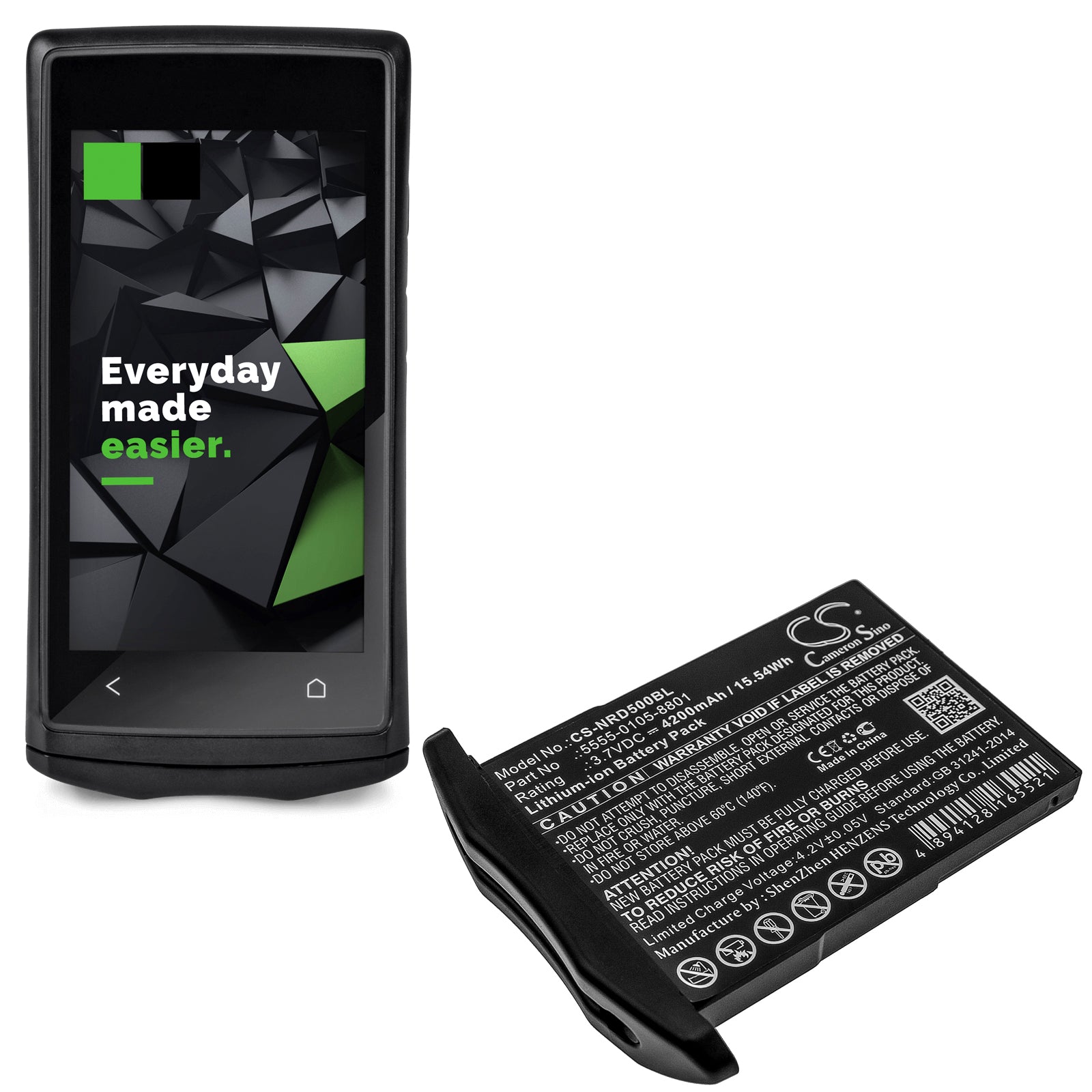 Li-ion Battery fits Ncr Orderman, Ncr Orderman 5 3.7V, 4200mAh Barcode Scanner Cameron Sino Technology Limited