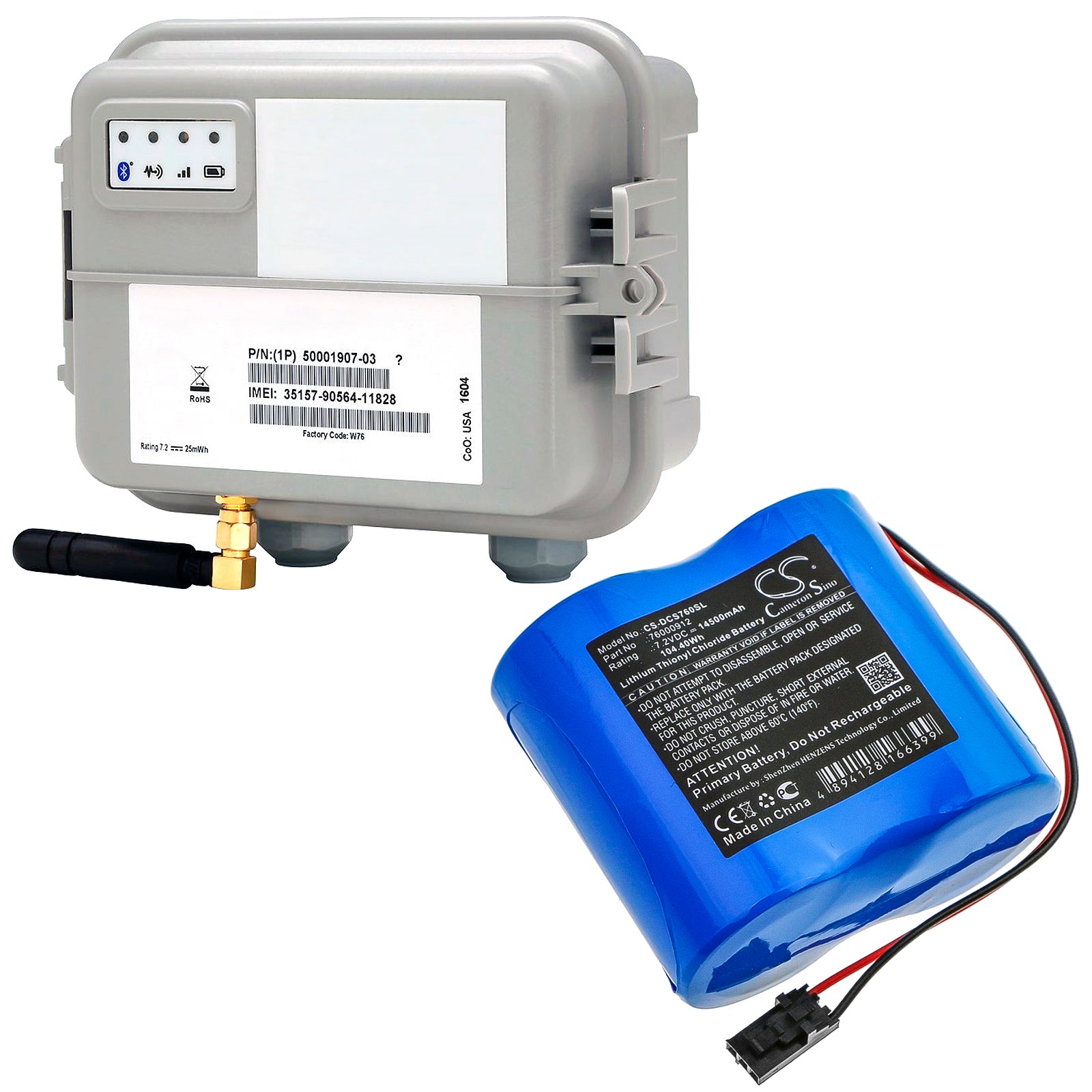 Li-SOCl2 Battery fits Digi, Connect Sensor+ 7.2V, 14500mAh Equipment & Survey & Test Cameron Sino Technology Limited