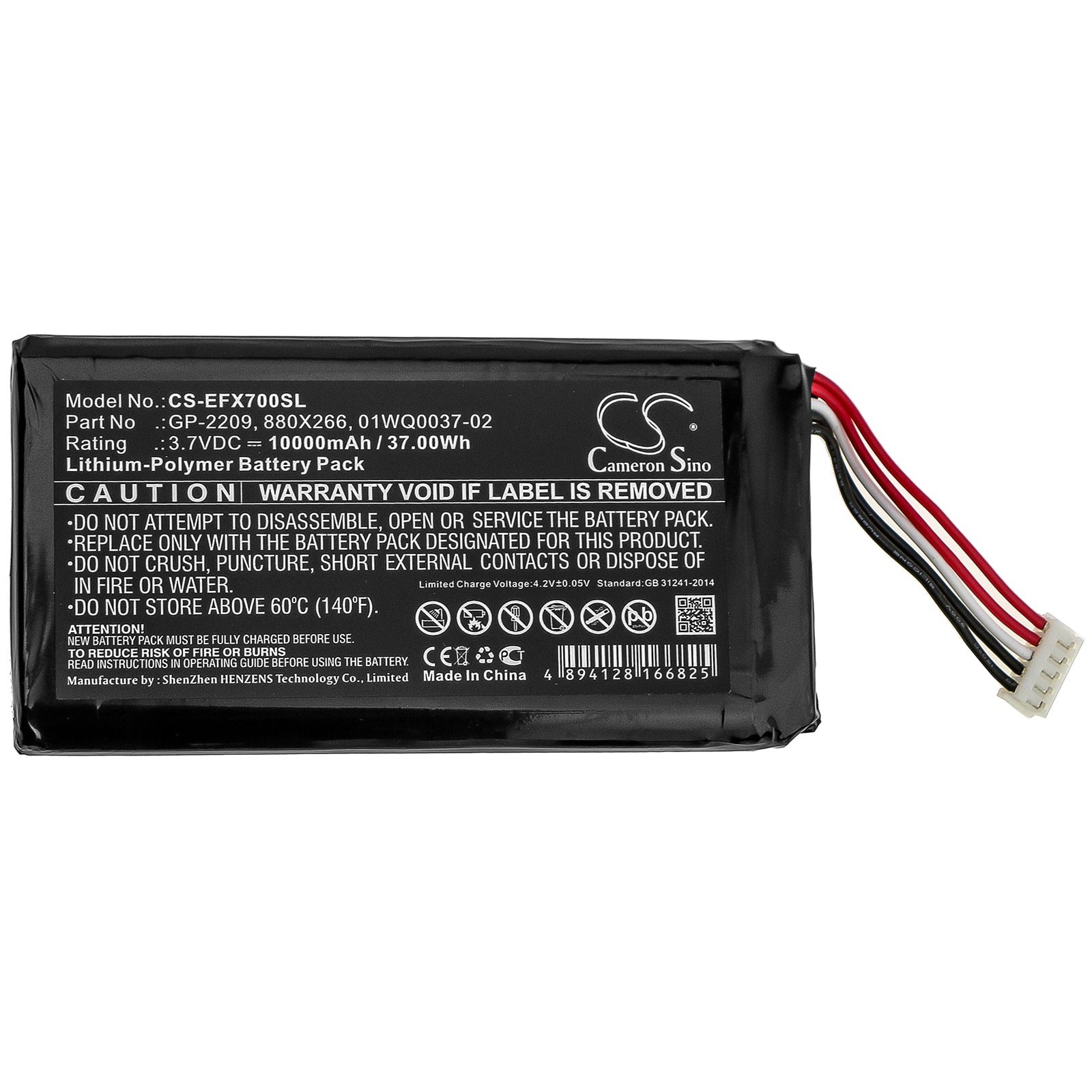 Li-Polymer Battery fits Exfo, Max-700, Max-700b/c, Max-900 3.7V, 10000mAh Equipment & Survey & Test Cameron Sino Technology Limited