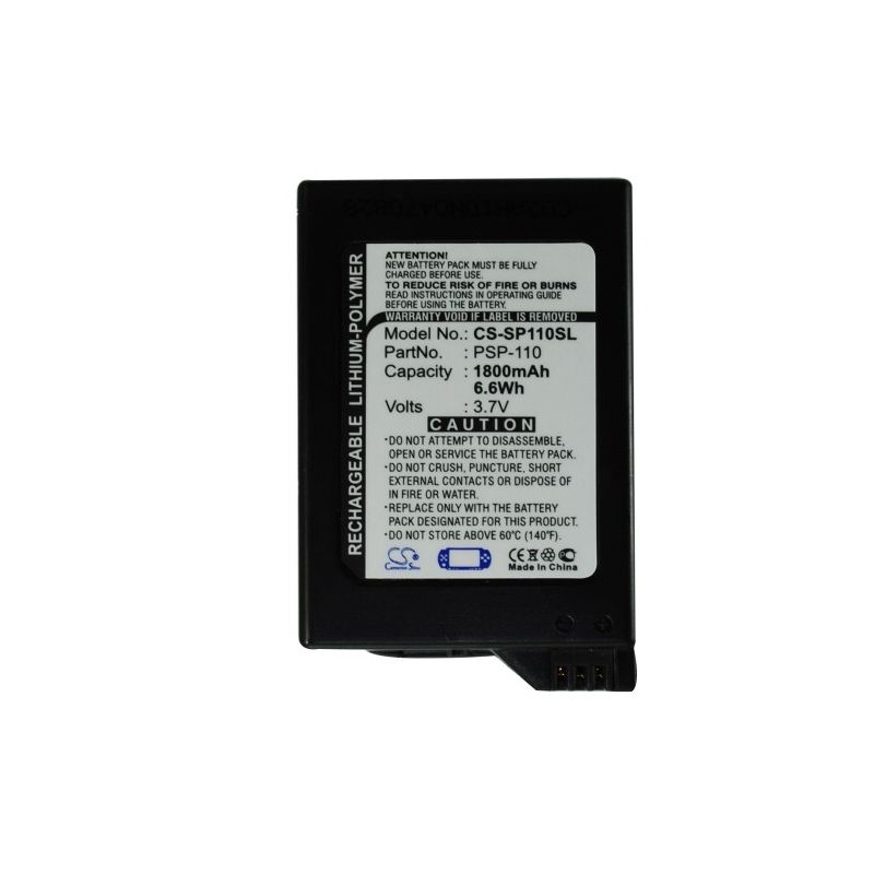 Li-ion Battery Fits Sony, Psp-1000, Psp-1000g1, Psp-1000g1w 3.7v, 1800mah Game Console Cameron Sino Technology Limited