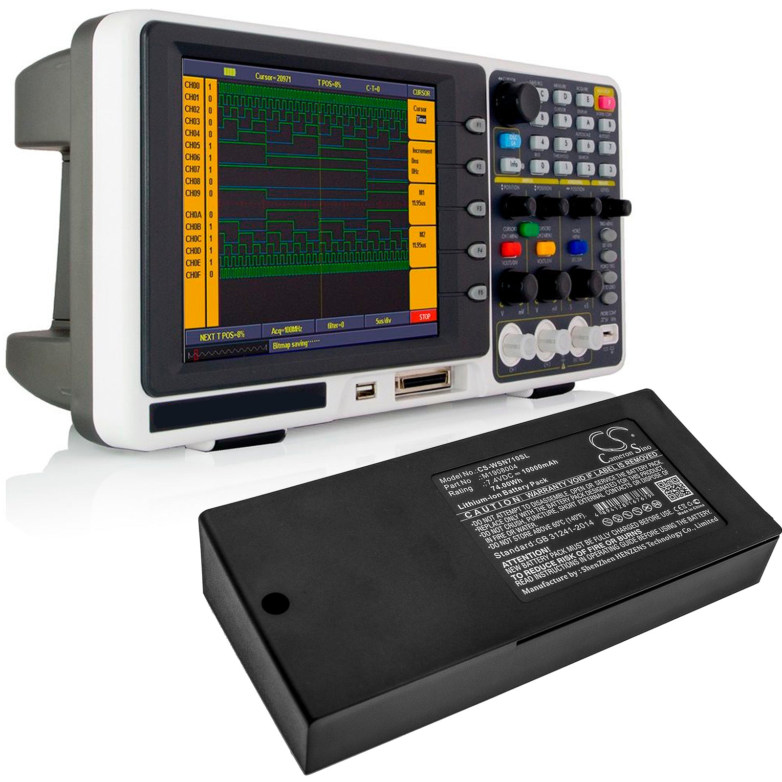 Li-ion Battery fits Owon, Mso7062td, Mso7062td-v, Mso7102td 7.4V, 10000mAh Equipment & Survey & Test Cameron Sino Technology Limited