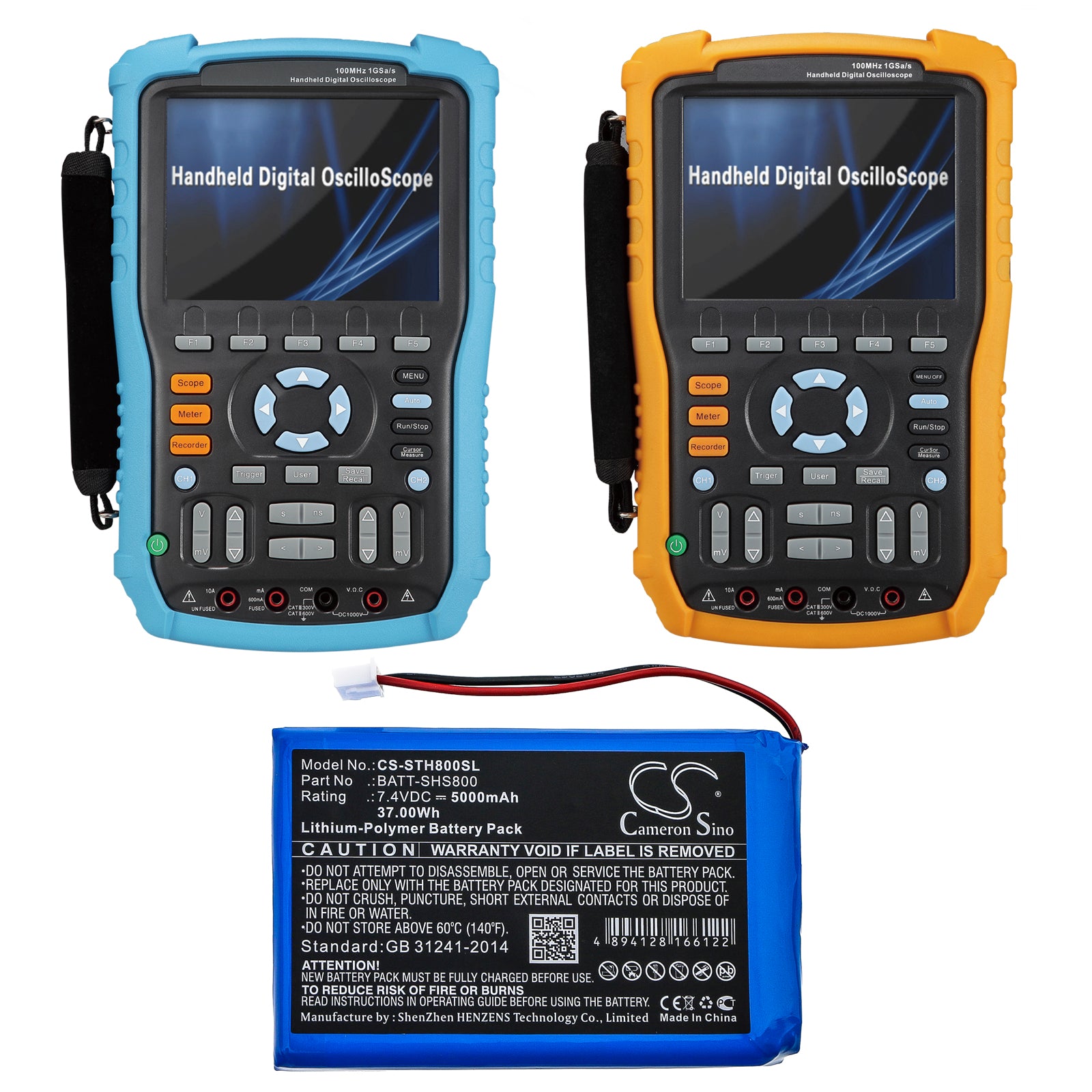 Li-Polymer Battery fits Siglent, Shs1000, Shs800 7.4V, 5000mAh Equipment & Survey & Test Cameron Sino Technology Limited