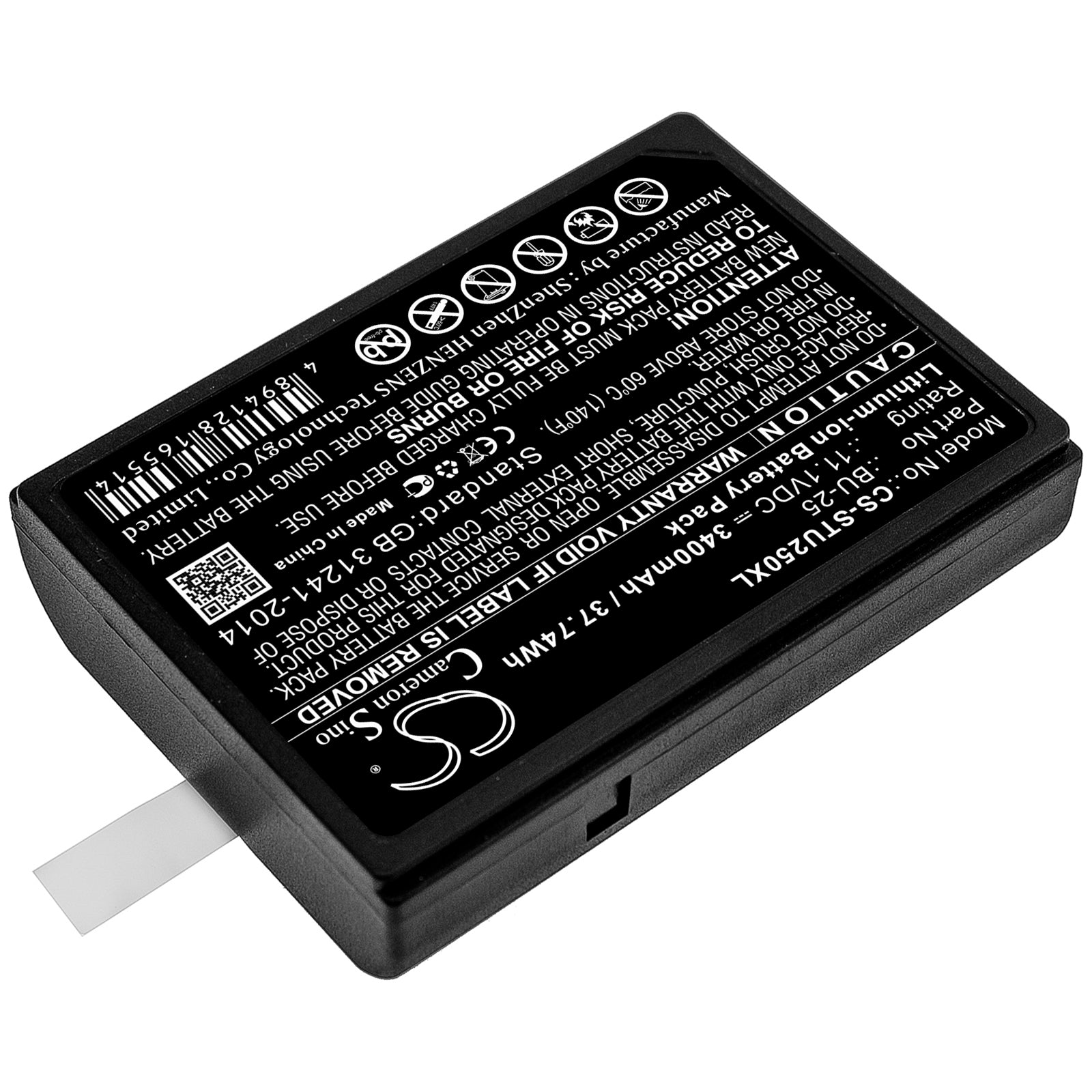 Li-ion Battery fits Sumitomo, Fusion Splicers Bu25, Type-25, Type-25e 11.1V, 3400mAh Equipment & Survey & Test Cameron Sino Technology Limited