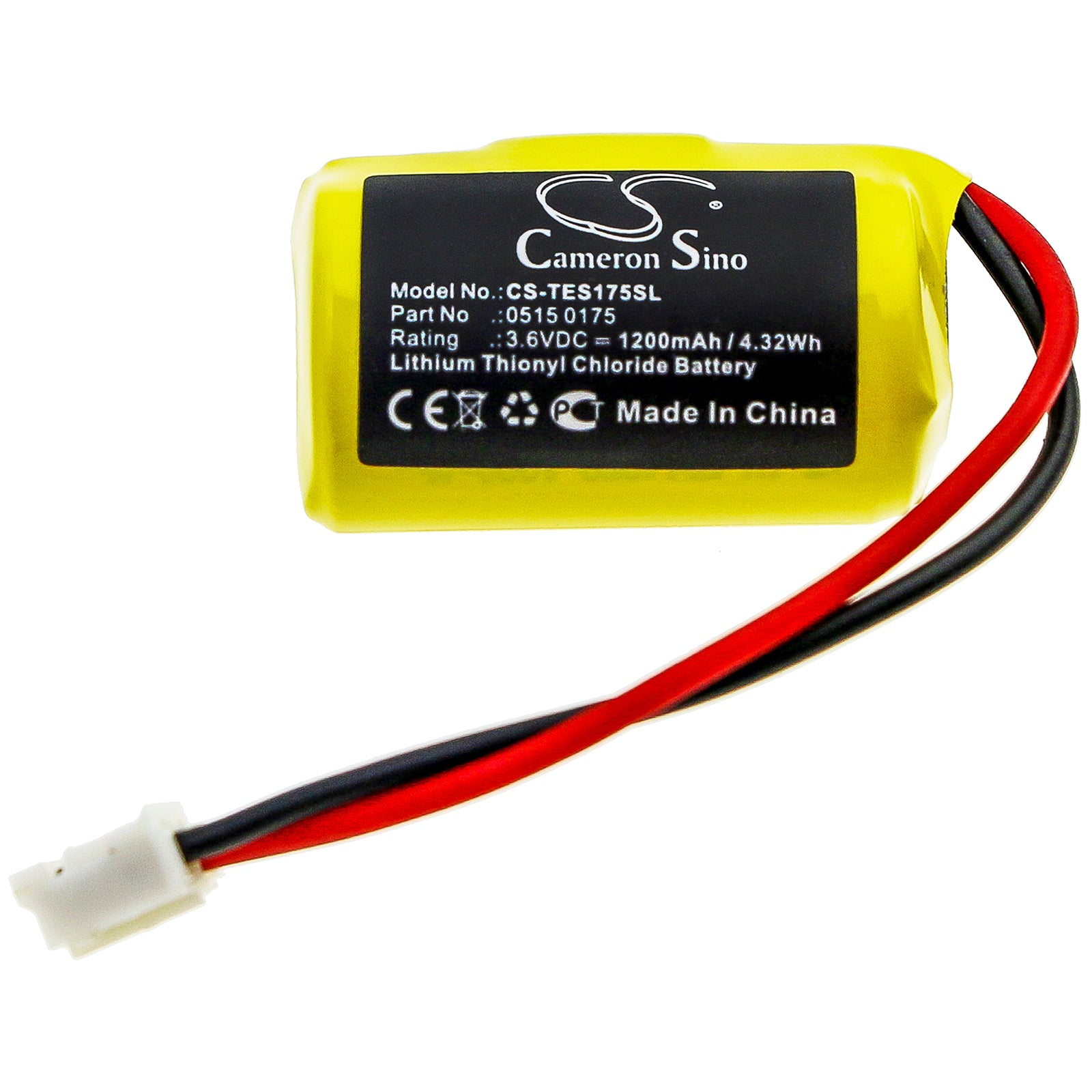 Li-SOCl2 Battery fits Testo, 175-h1, 175-h2, 175-s1 3.6V, 1200mAh Equipment & Survey & Test Cameron Sino Technology Limited