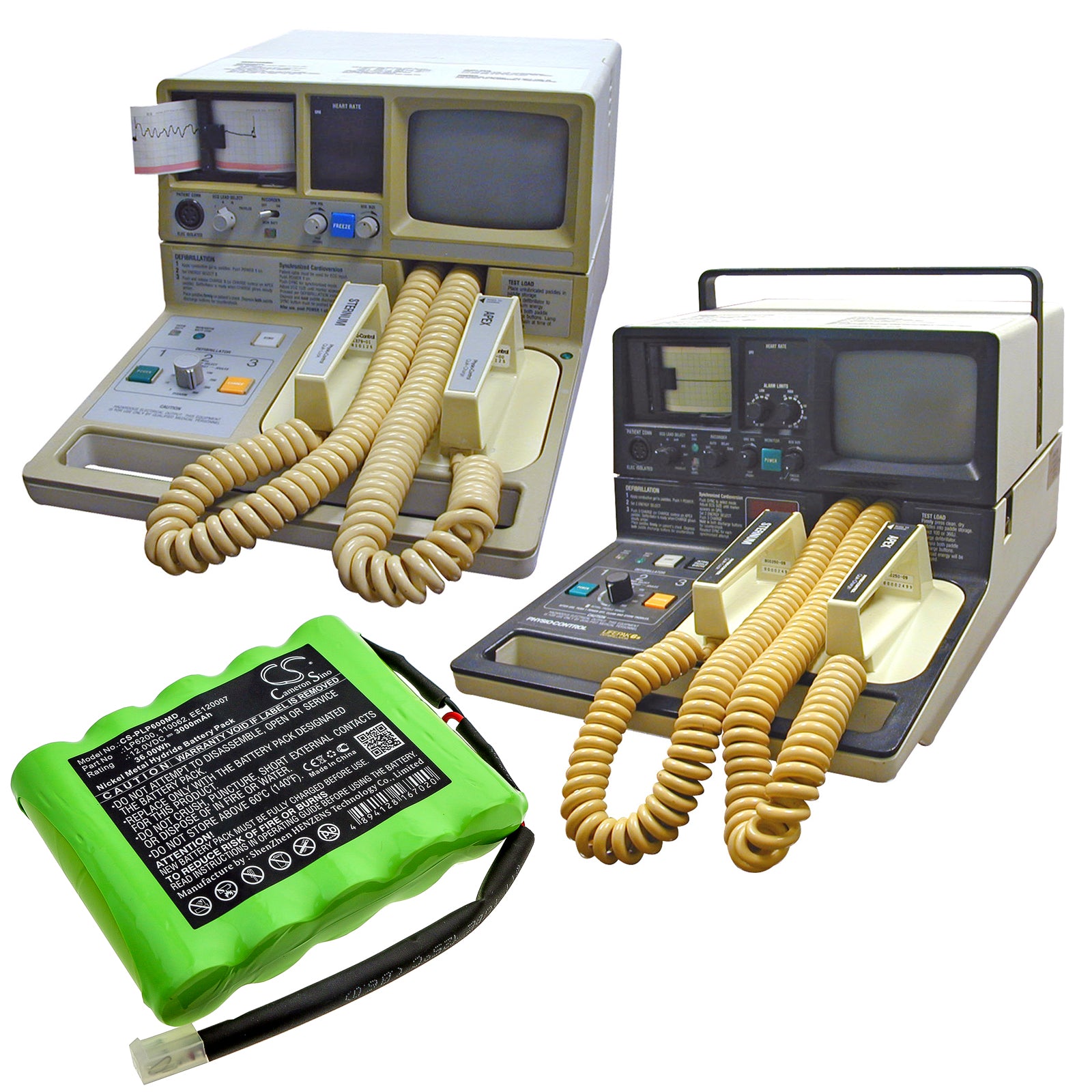Ni-MH Battery fits Physio-control, 7 Defibrillator, Lifepak 6, Lifepak 6s 12.0V, 3000mAh Medical Cameron Sino Technology Limited