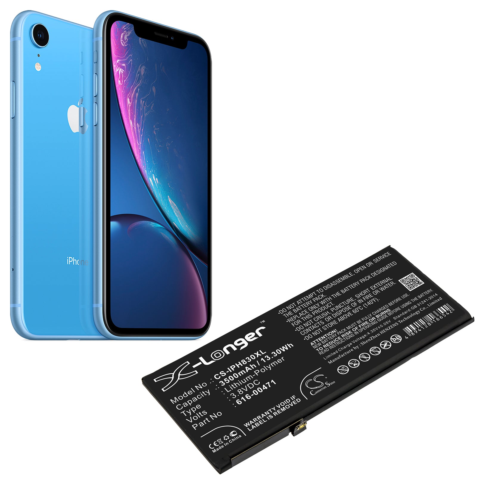 Li-Polymer Battery fits Apple, A1984, A2105, A2106 3.8V, 3500mAh Mobile & SmartPhone Cameron Sino Technology Limited