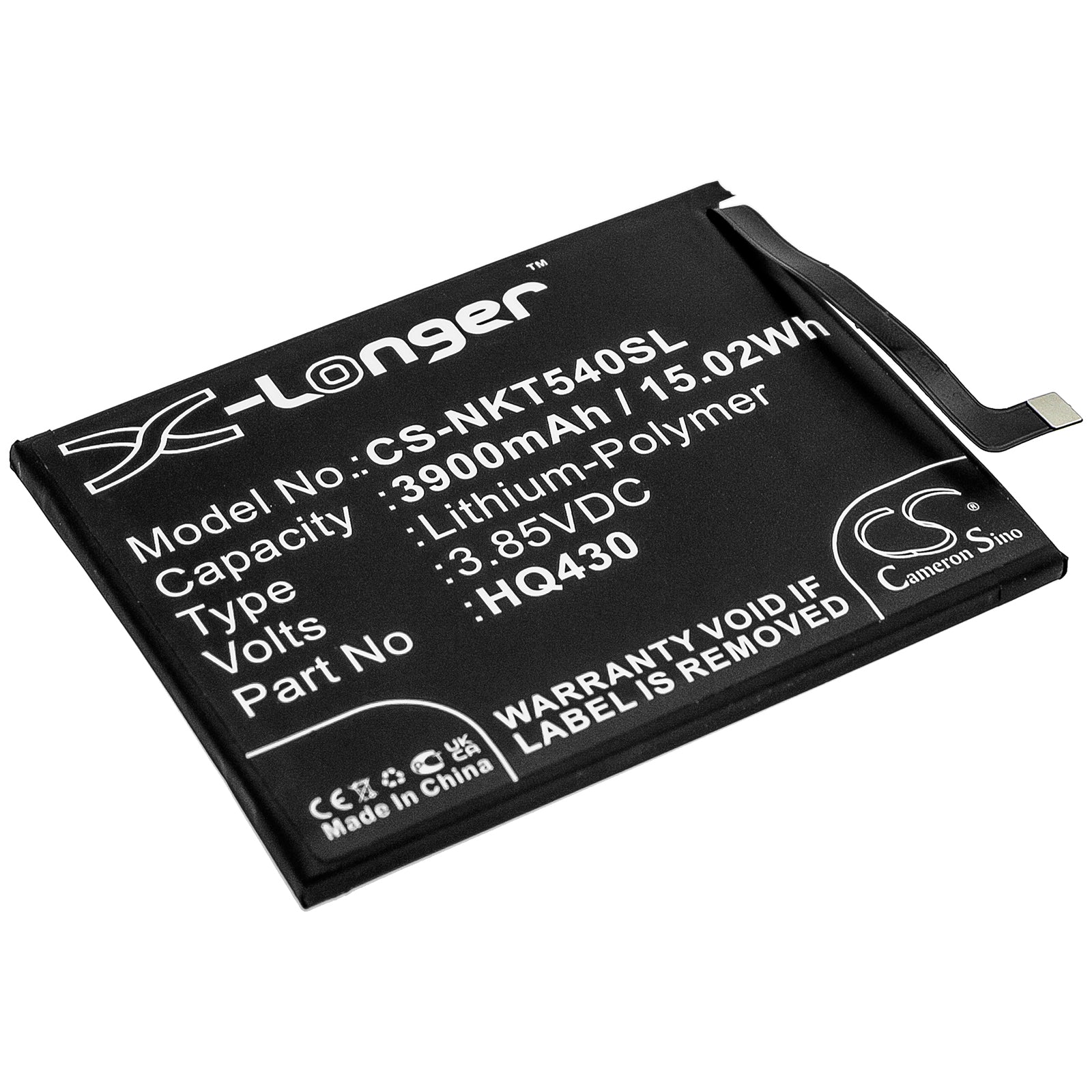 Li-Polymer Battery fits Nokia, 5.4 2021, Hmd 5.4, Nokia 5.4 3.85V, 3900mAh Mobile & SmartPhone Cameron Sino Technology Limited