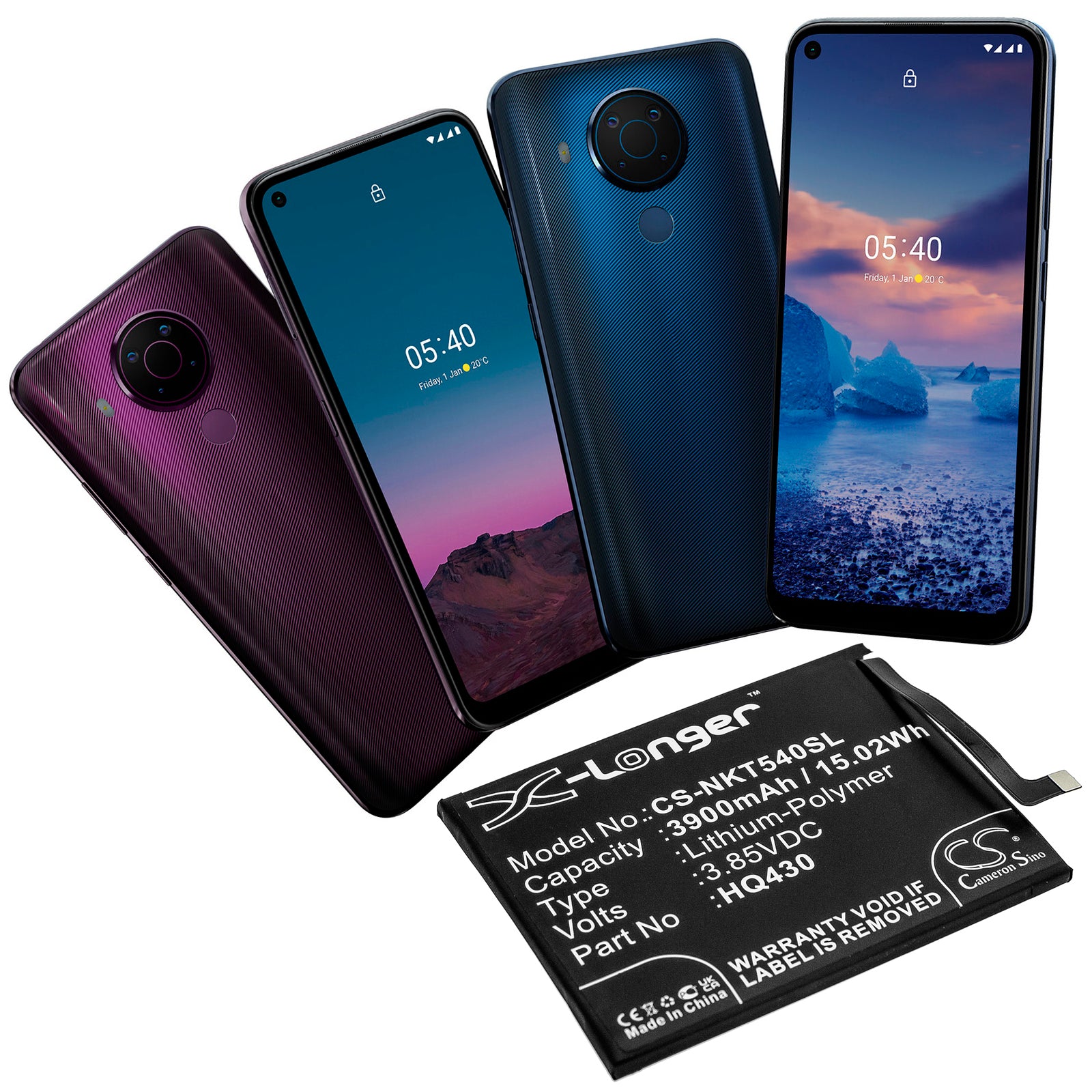 Li-Polymer Battery fits Nokia, 5.4 2021, Hmd 5.4, Nokia 5.4 3.85V, 3900mAh Mobile & SmartPhone Cameron Sino Technology Limited