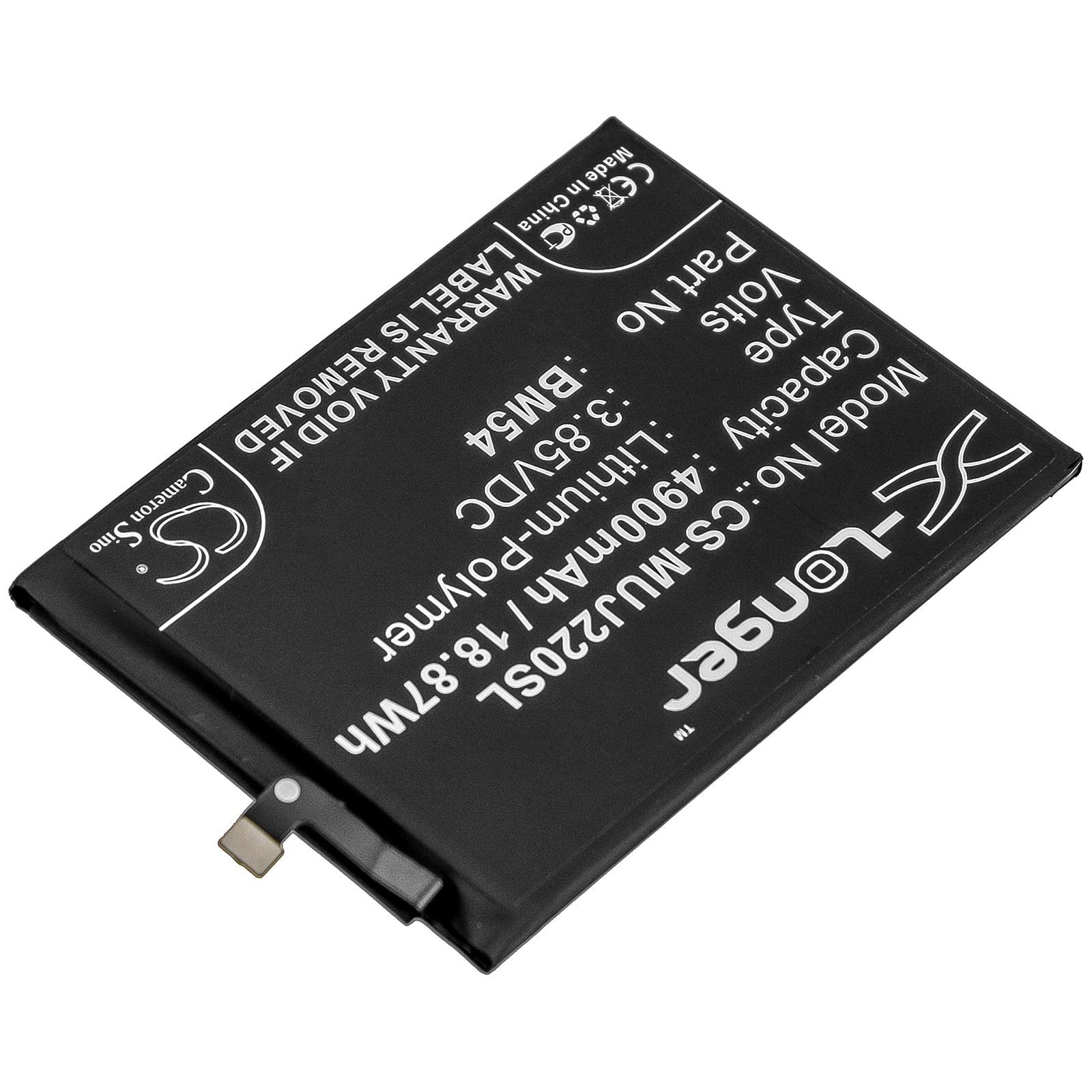 Li-Polymer Battery fits Redmi, A001xm, M2007j22c, M2007j22g 3.85V, 4900mAh Mobile & SmartPhone Cameron Sino Technology Limited