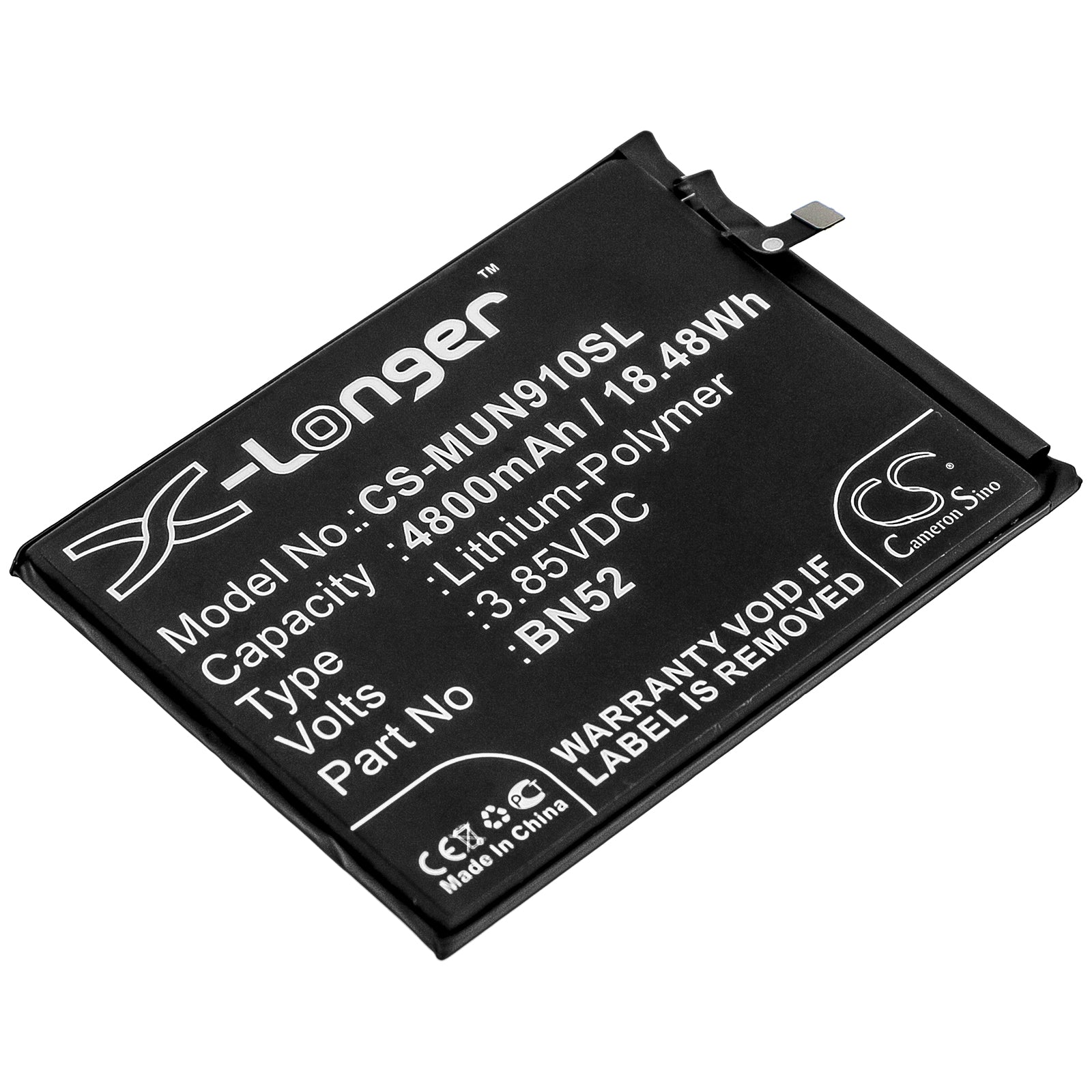 Li-Polymer Battery fits Pocophone, M2003j6ci, Poco M2 Pro, Redmi 3.85V, 4800mAh Mobile & SmartPhone Cameron Sino Technology Limited
