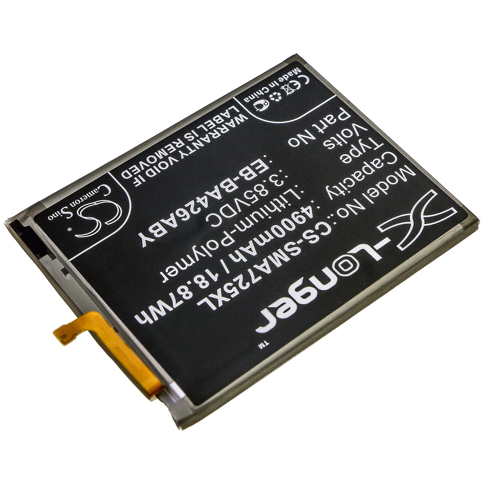 Li-Polymer Battery fits Samsung, Galaxy A32, Galaxy A32 5g 2021, Galaxy A326 3.85V, 4900mAh Hotspot Cameron Sino Technology Limited