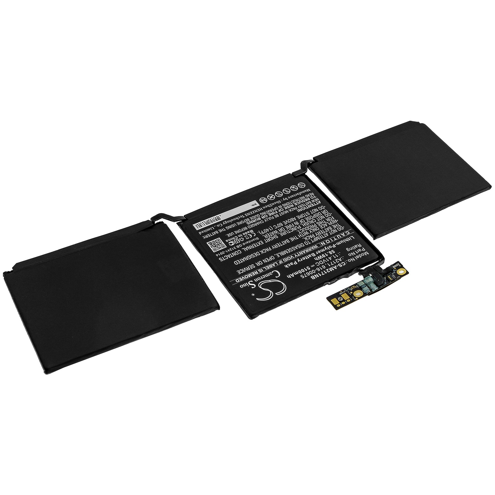 Li-Polymer Battery fits Apple, Macbook Pro 13 Inch Two Thunderbolt 3, Macbook Pro Emc 3301 11.41V, 5100mAh Notebook & Laptop Cameron Sino Technology Limited