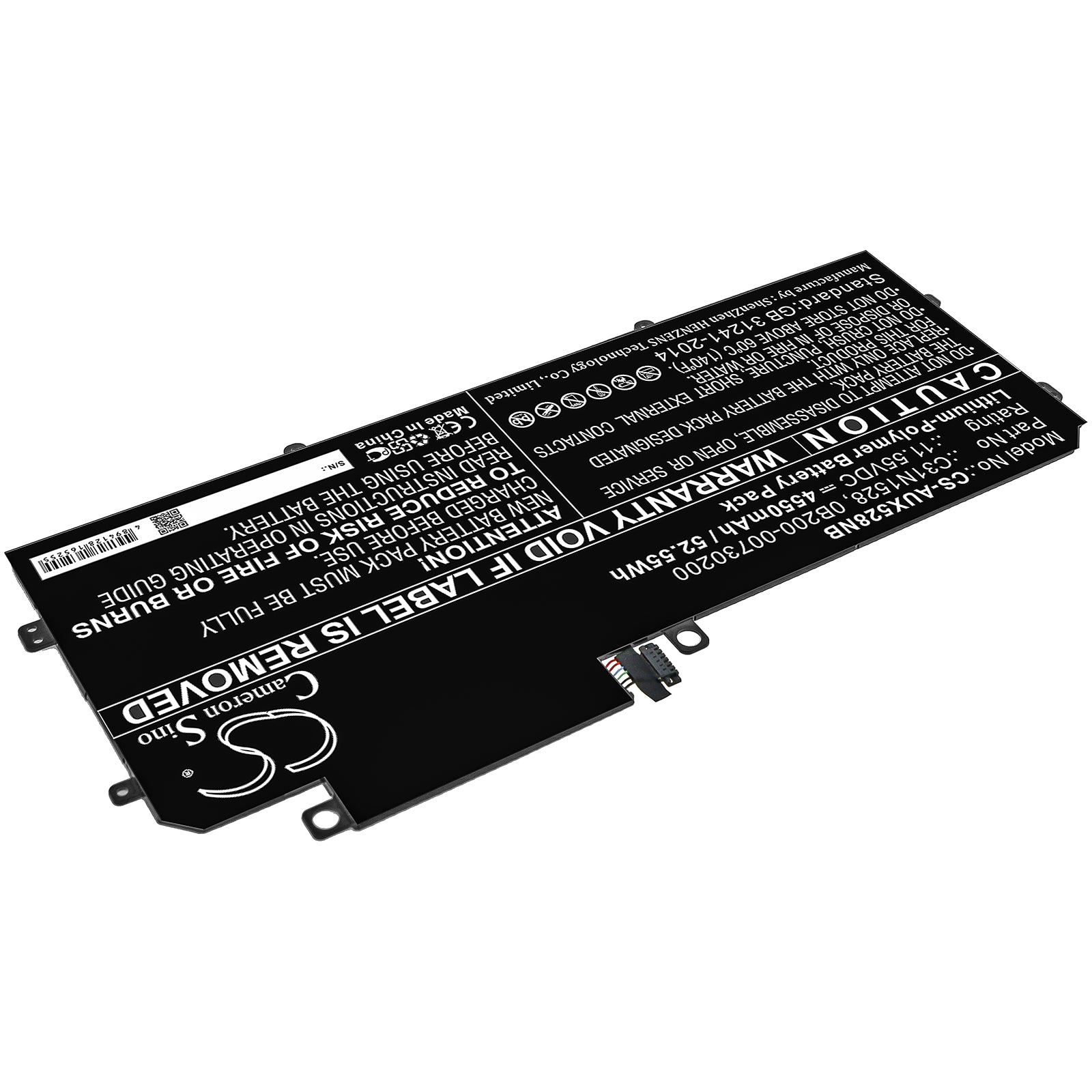 Li-Polymer Battery fits Asus, Q324ca, Ux360ca, Ux360ca-1a 11.55V, 4550mAh Notebook & Laptop Cameron Sino Technology Limited