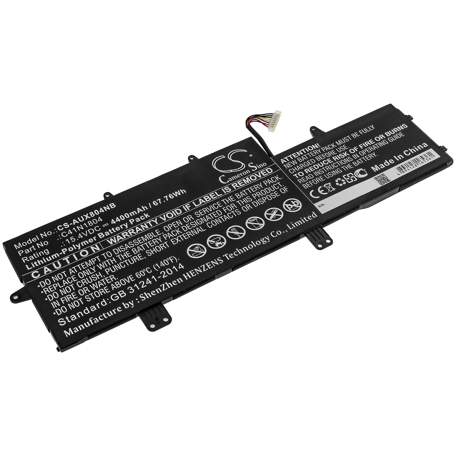 Li-Polymer Battery fits Asus, Ux450fd-1a, Ux450fd-be014t, Ux450fd-be023t 15.4V, 4400mAh Notebook & Laptop Cameron Sino Technology Limited