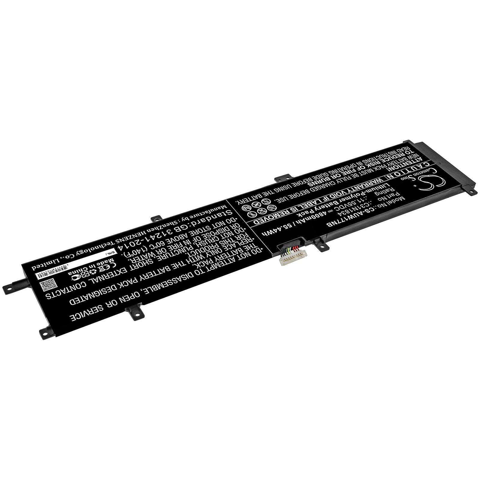 Li-Polymer Battery fits Asus, Proart Studiobook 17 H700gv, Proart Studiobook 17 W700g2t 11.55V, 4800mAh Notebook & Laptop Cameron Sino Technology Limited