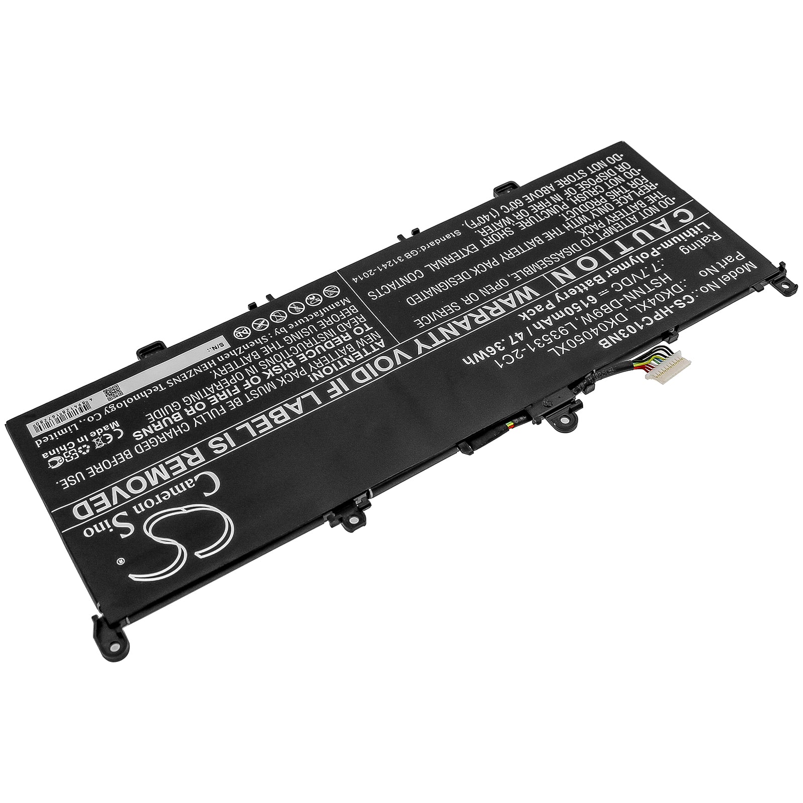 Li-Polymer Battery fits Hp, Chromebook X360 13c, Elite C1030, Elite C1030 Chromebook 7.7V, 6150mAh Notebook & Laptop Cameron Sino Technology Limited