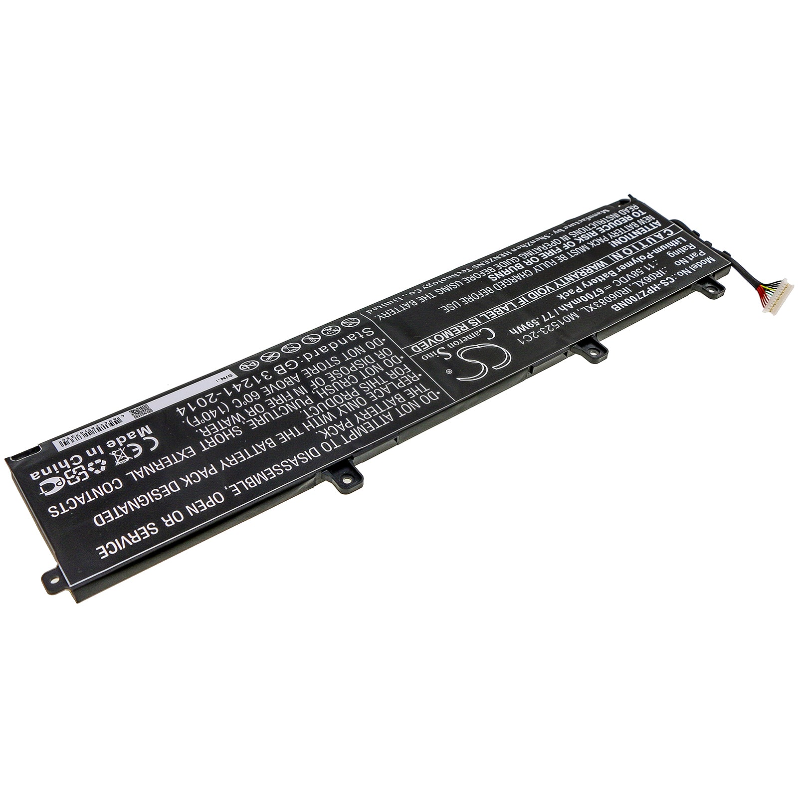 Li-Polymer Battery fits Hp, Zbook Power G7 11.58V, 6700mAh Notebook & Laptop Cameron Sino Technology Limited