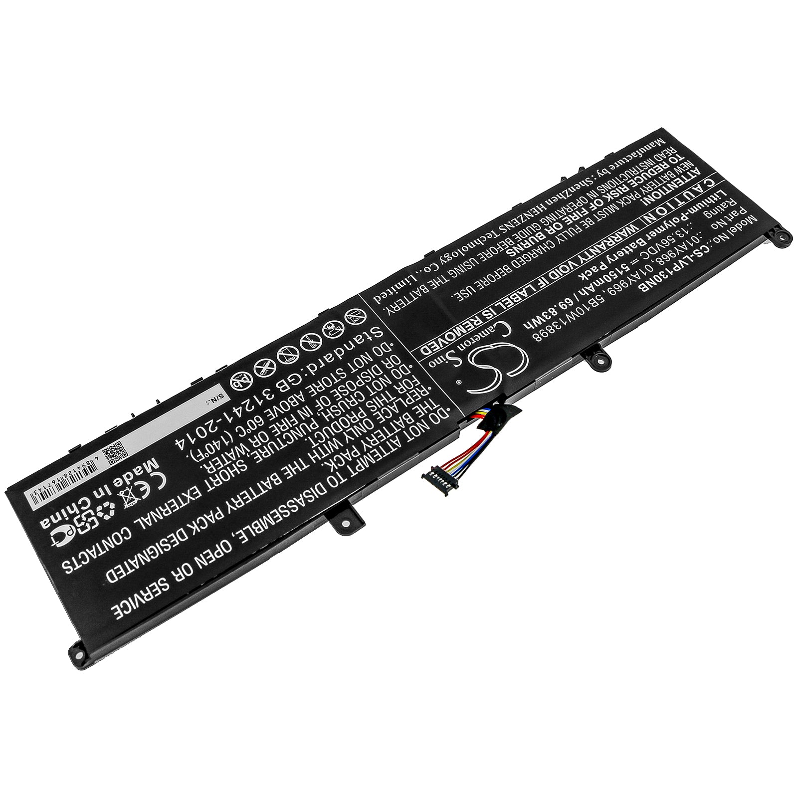 Li-Polymer Battery fits Lenovo, Thinkpad P1, Thinkpad P1 (20md0001ge) 13.56V, 5150mAh Notebook & Laptop Cameron Sino Technology Limited