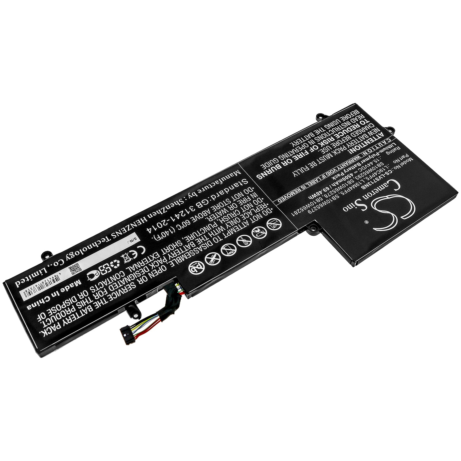 Li-Polymer Battery fits Lenovo, Yoga Slim 7-15iil 15.44V, 4500mAh Notebook & Laptop Cameron Sino Technology Limited