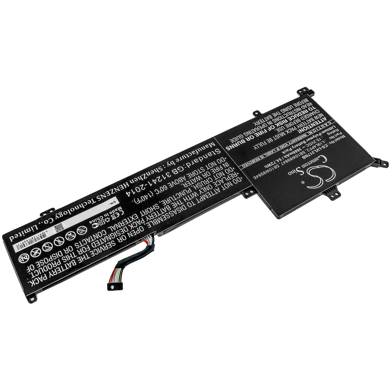 Li-Polymer Battery fits Lenovo, Ideapad 3-17ada05, Ideapad 3-17are05 15.2V, 3600mAh Notebook & Laptop Cameron Sino Technology Limited