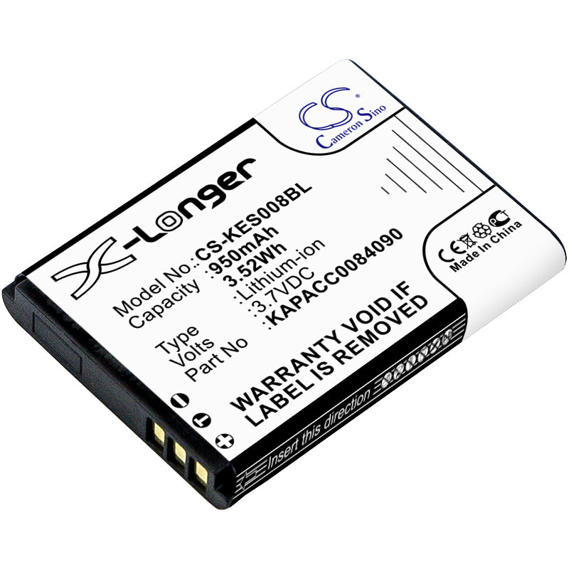 Li-ion Battery fits Kap Else, Eskapad, Es-kap-ad Vr 3.7V, 950mAh Payment Terminal Cameron Sino Technology Limited