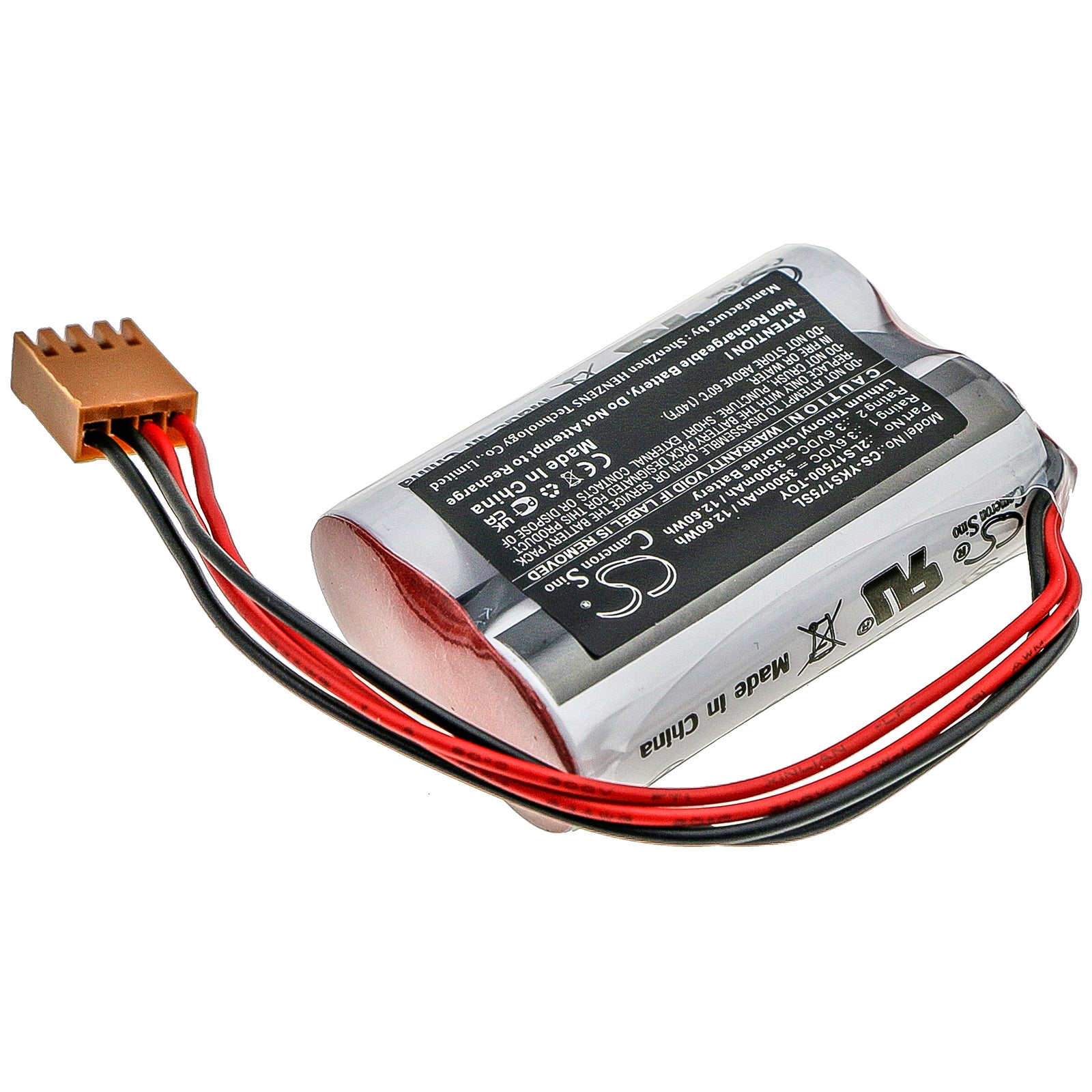 Li-SOCl2 Battery fits Yaskawa, 2ls17500-toy, K-24 Er17/50, 3.6v+3.6v 3.6V, 3500mAh PLC Cameron Sino Technology Limited