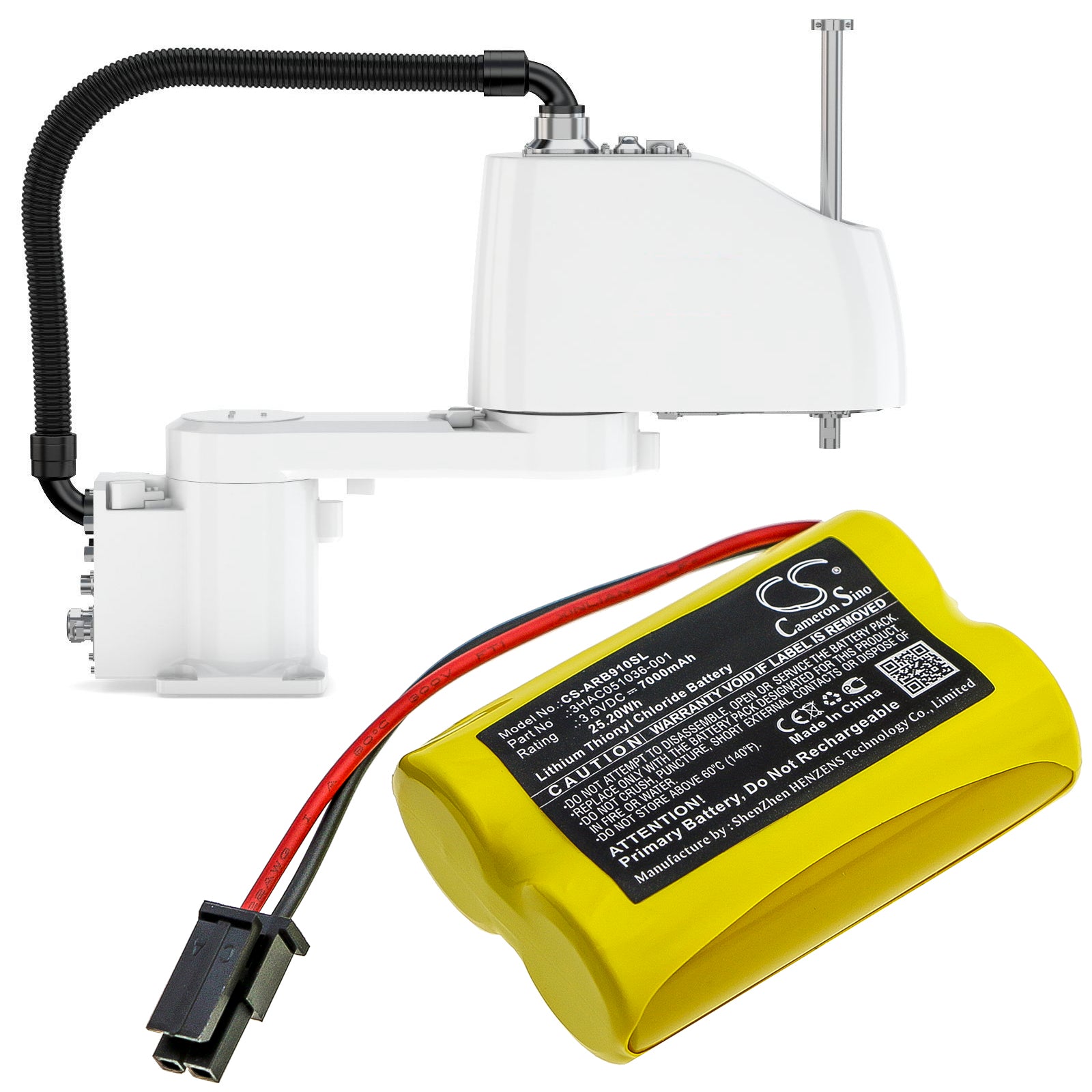 Li-SOCl2 Battery fits Abb, 1s2 Pls17500, Irb 1200, Irb 910sc 3.6V, 7000mAh PLC Cameron Sino Technology Limited