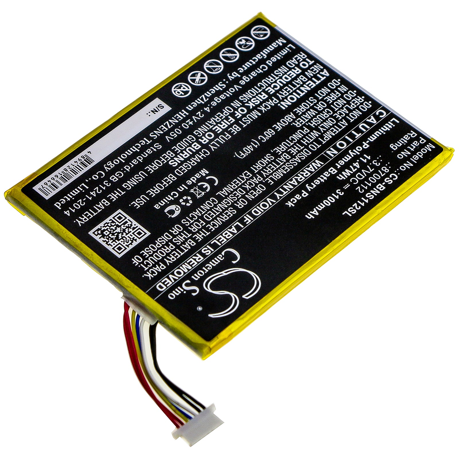 Li-Polymer Speaker Battery fits Bang & Olufsen, Beosound Moment 3.7V, 3100mAh Speaker Cameron Sino Technology Limited