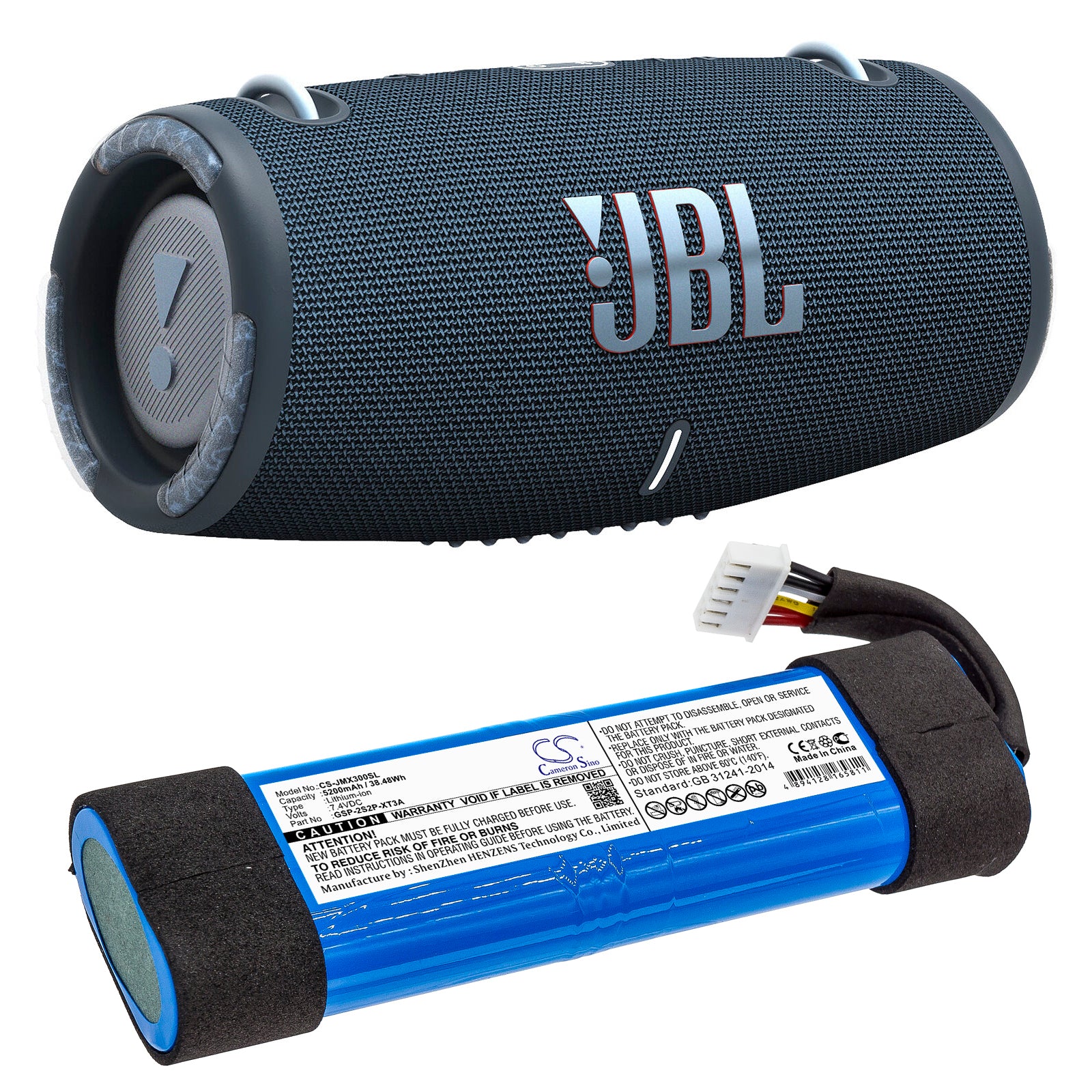 Li-ion Speaker Battery fits Jbl, Xtreme 3 7.4V, 5200mAh Speaker Cameron Sino Technology Limited