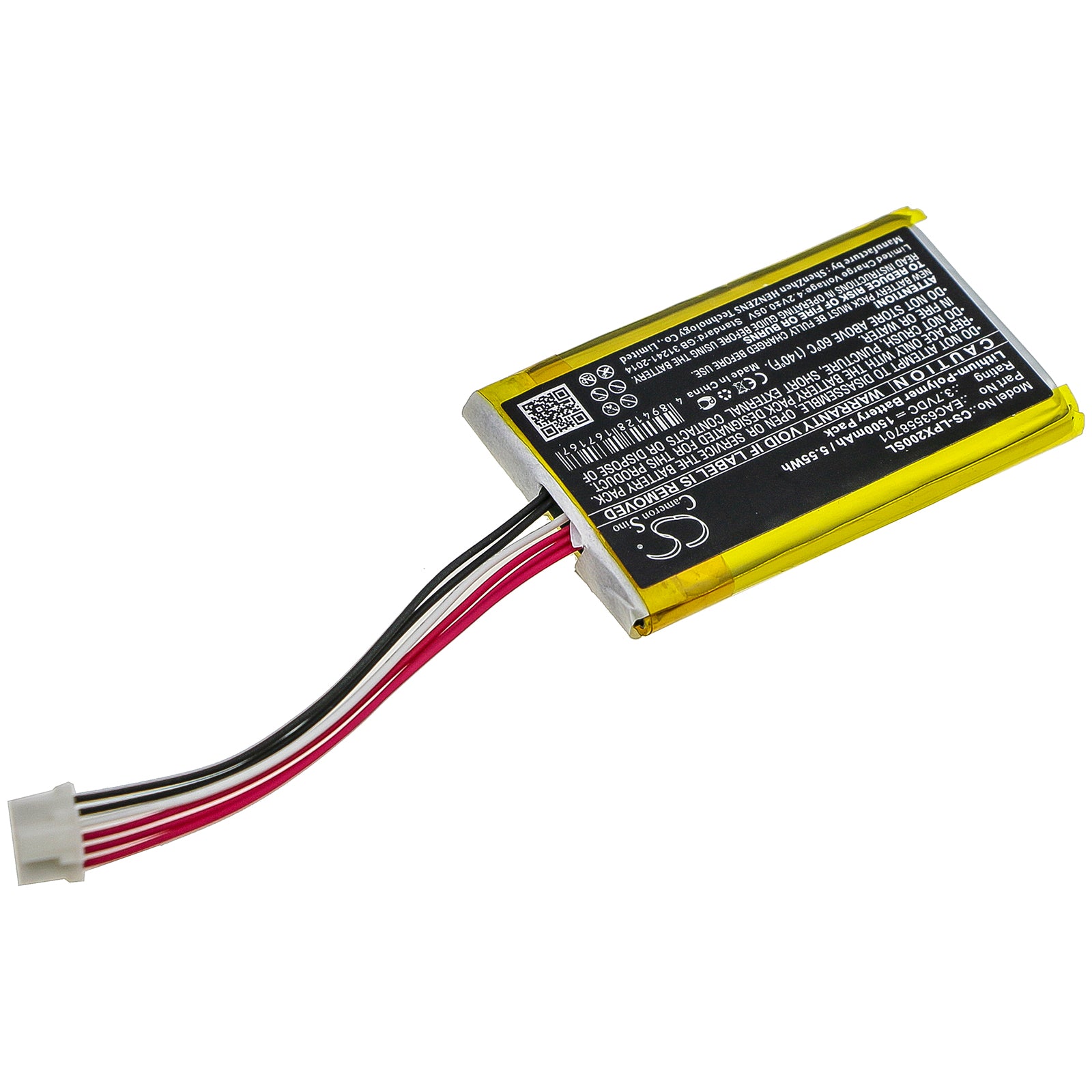 Li-Polymer Speaker Battery fits Lg, Xboom Go Pl2 3.7V, 1500mAh Speaker Cameron Sino Technology Limited