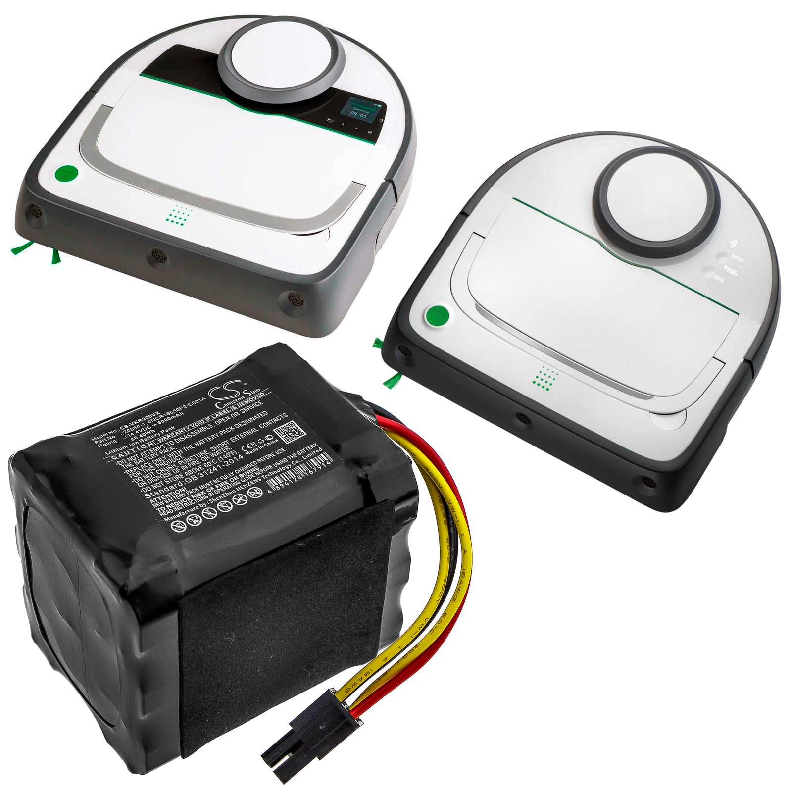 Li-ion Battery fits Vorwerk, Kobold Vr200, Kobold Vr300 14.4V, 6000mAh Vacuum Cameron Sino Technology Limited