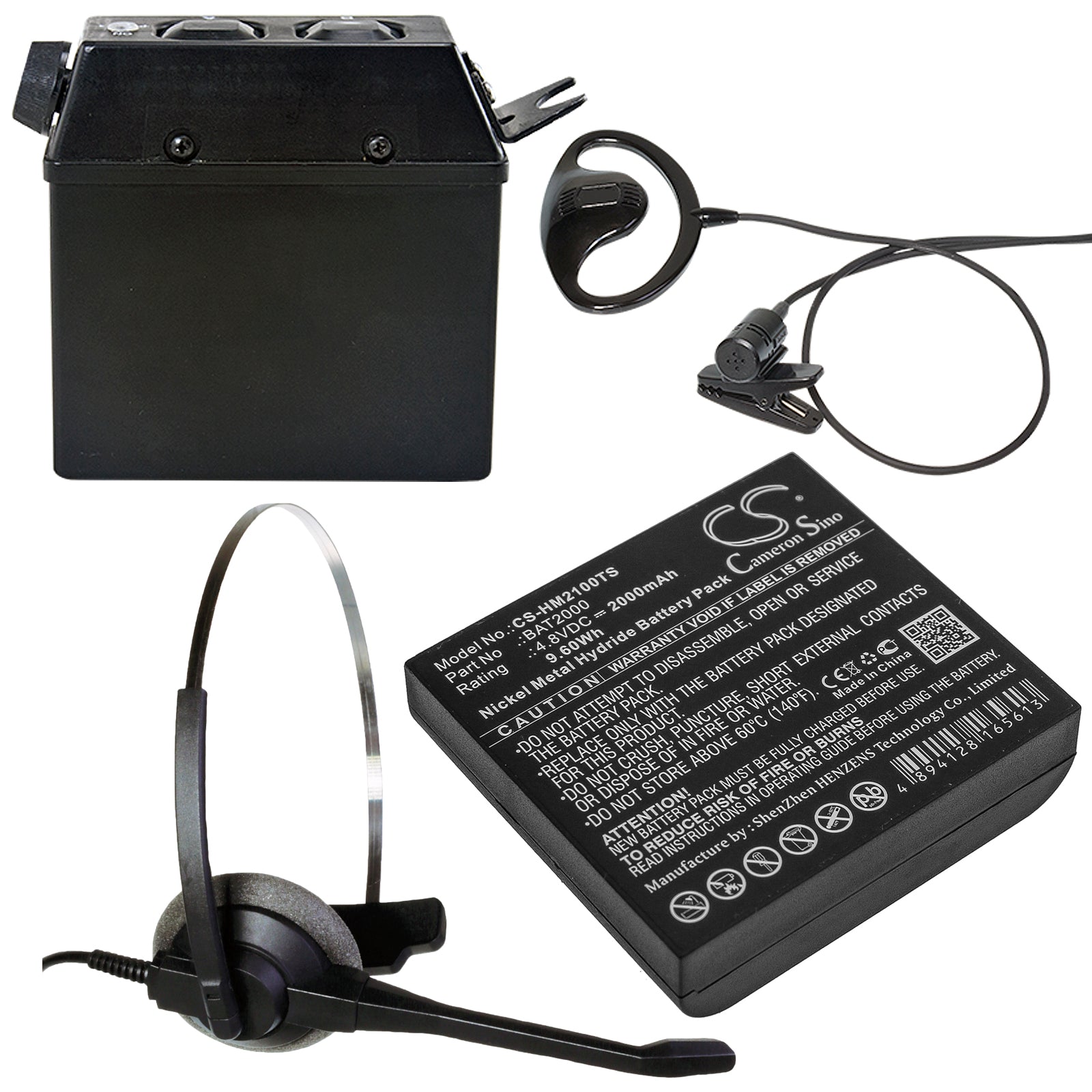 Ni-MH Battery fits Hme, Com 2000 4.8V, 2000mAh Wireless Headset Cameron Sino Technology Limited
