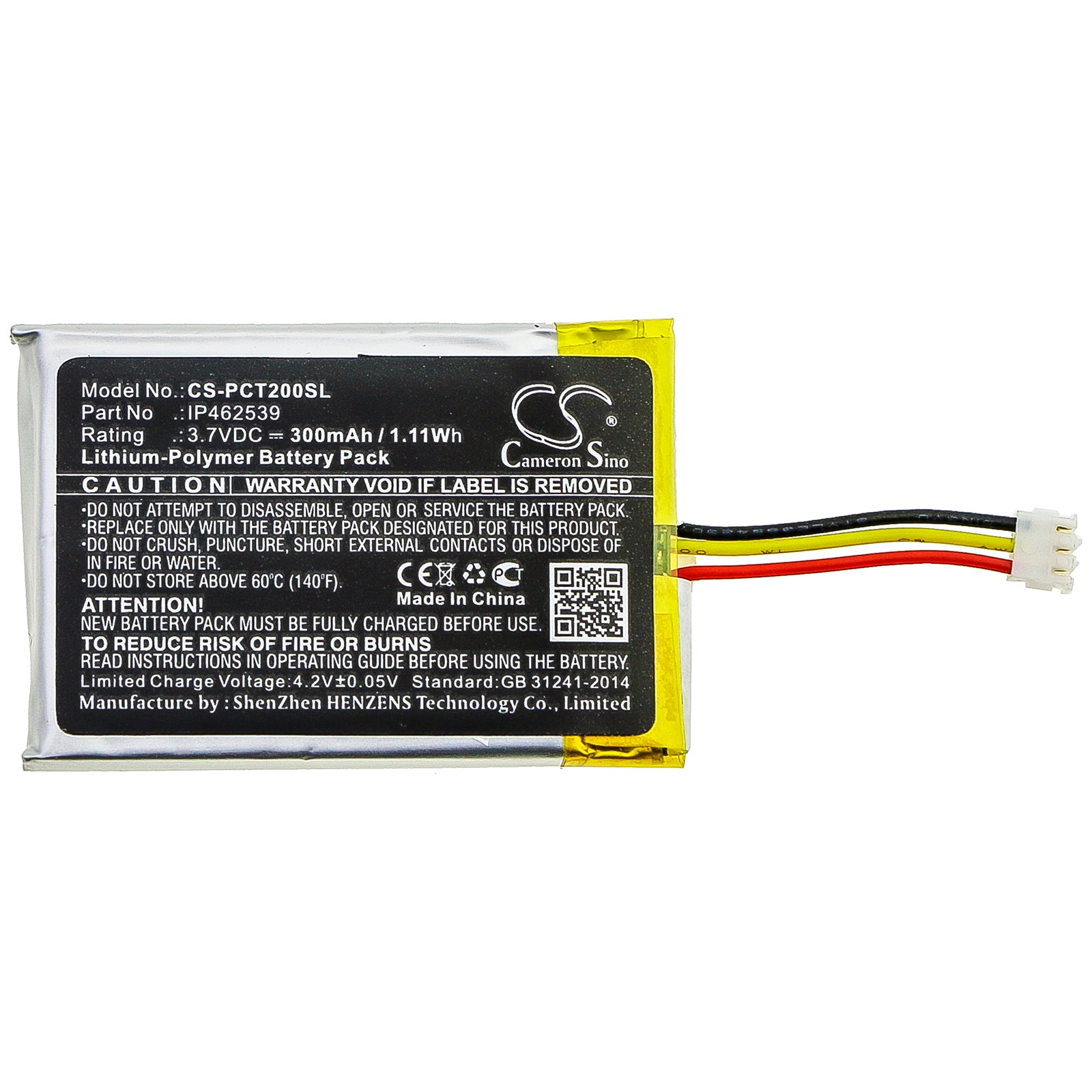 Li-Polymer Battery fits Phonak, Compilot, Compilot Ii 3.7V, 300mAh Wireless Headset Cameron Sino Technology Limited