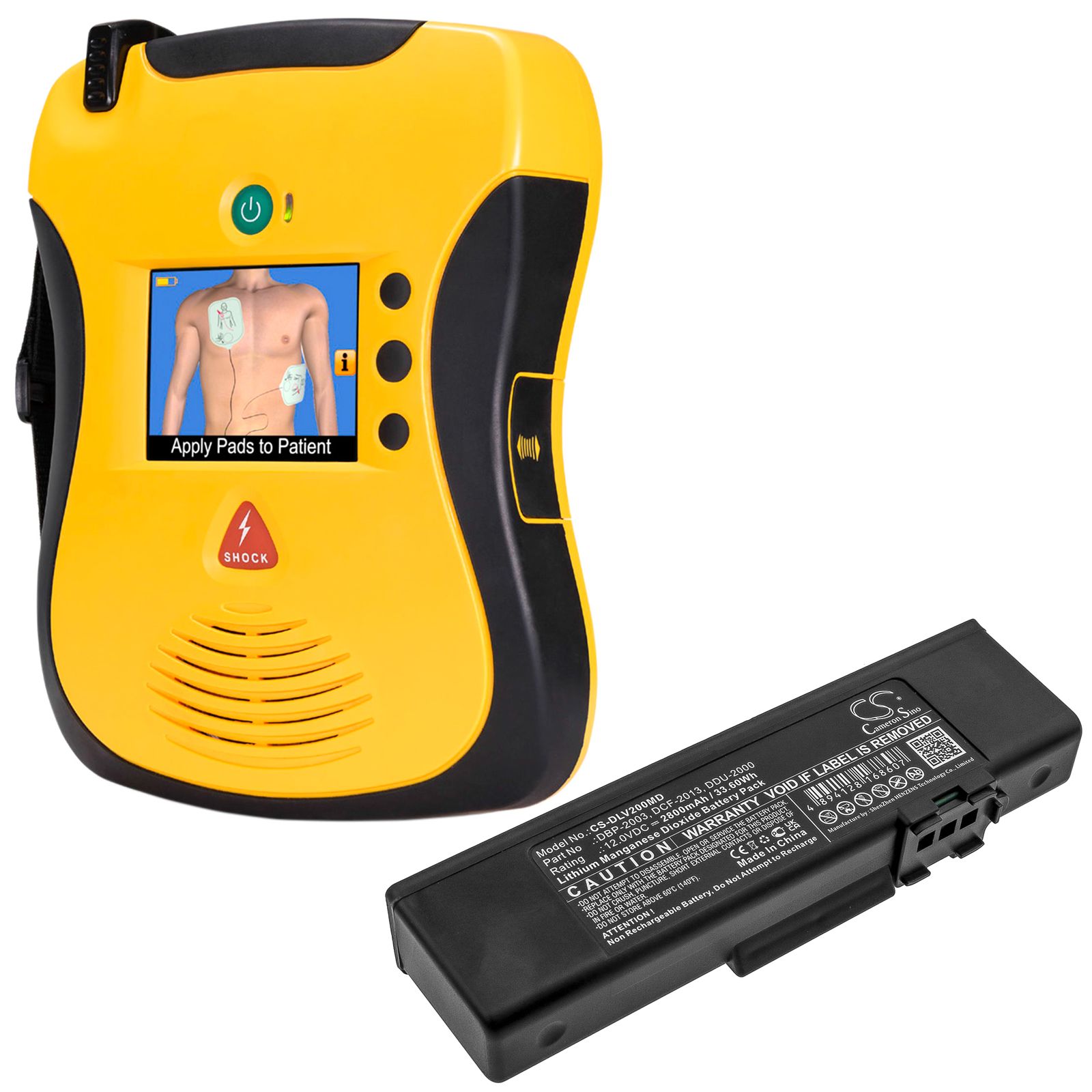 Li-MnO2 Battery fits Defibtech, Lifeline Ecg, Lifeline Pro Aed, Lifeline View 12.0V, 2800mAh Industrial Cameron Sino Technology Limited