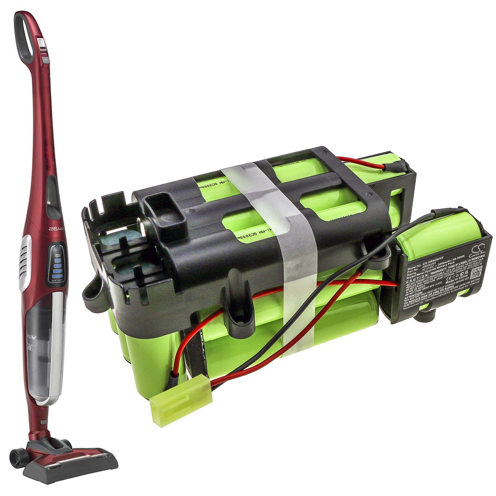 Ni-MH Battery fits Hoover, Atn264, Atn264r, Atn264r011 30.0V, 3000mAh Vacuum Cameron Sino Technology Limited