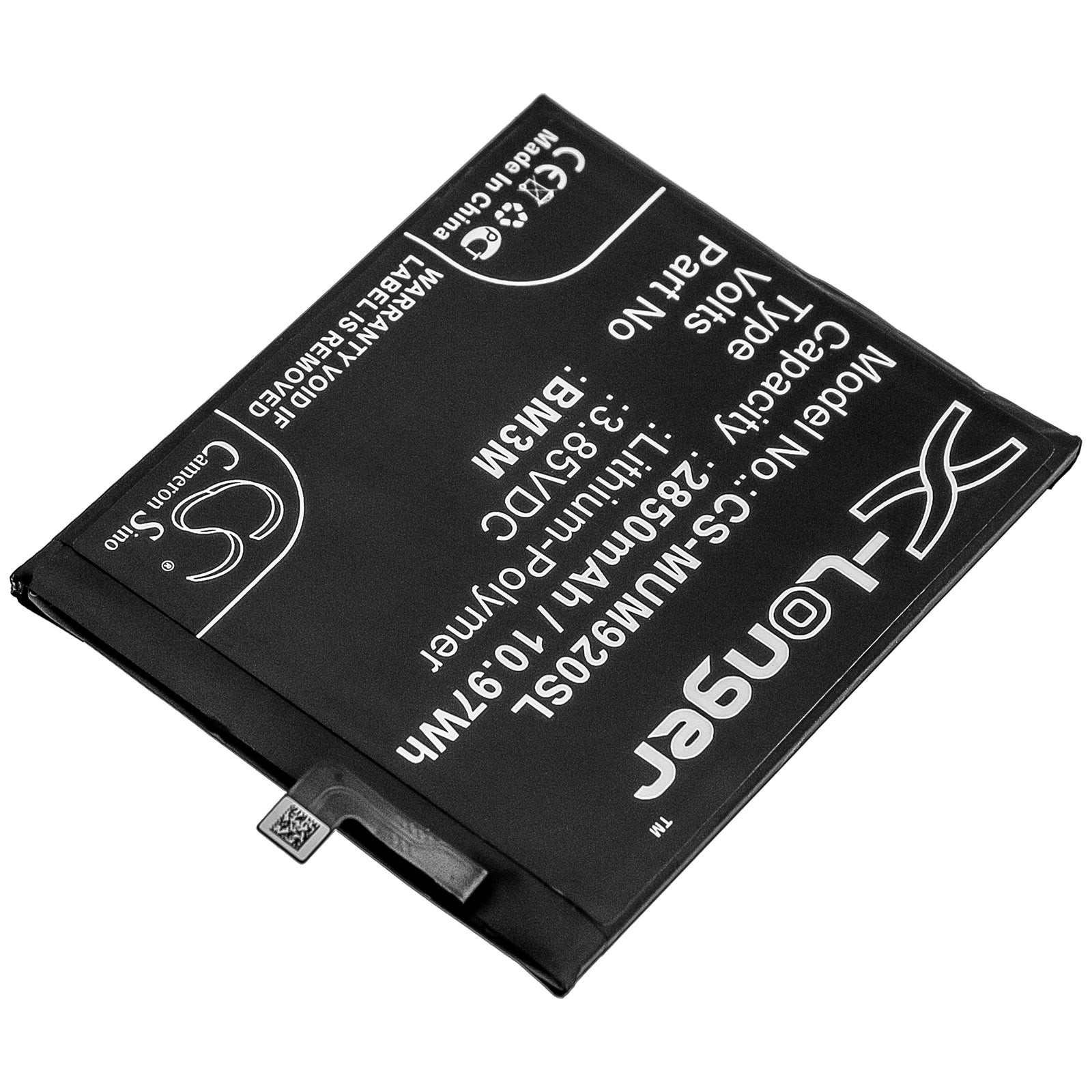 Li-Polymer Battery fits Xiaomi, Mix Alpha 3.85V, 3950mAh Mobile & SmartPhone Cameron Sino Technology Limited