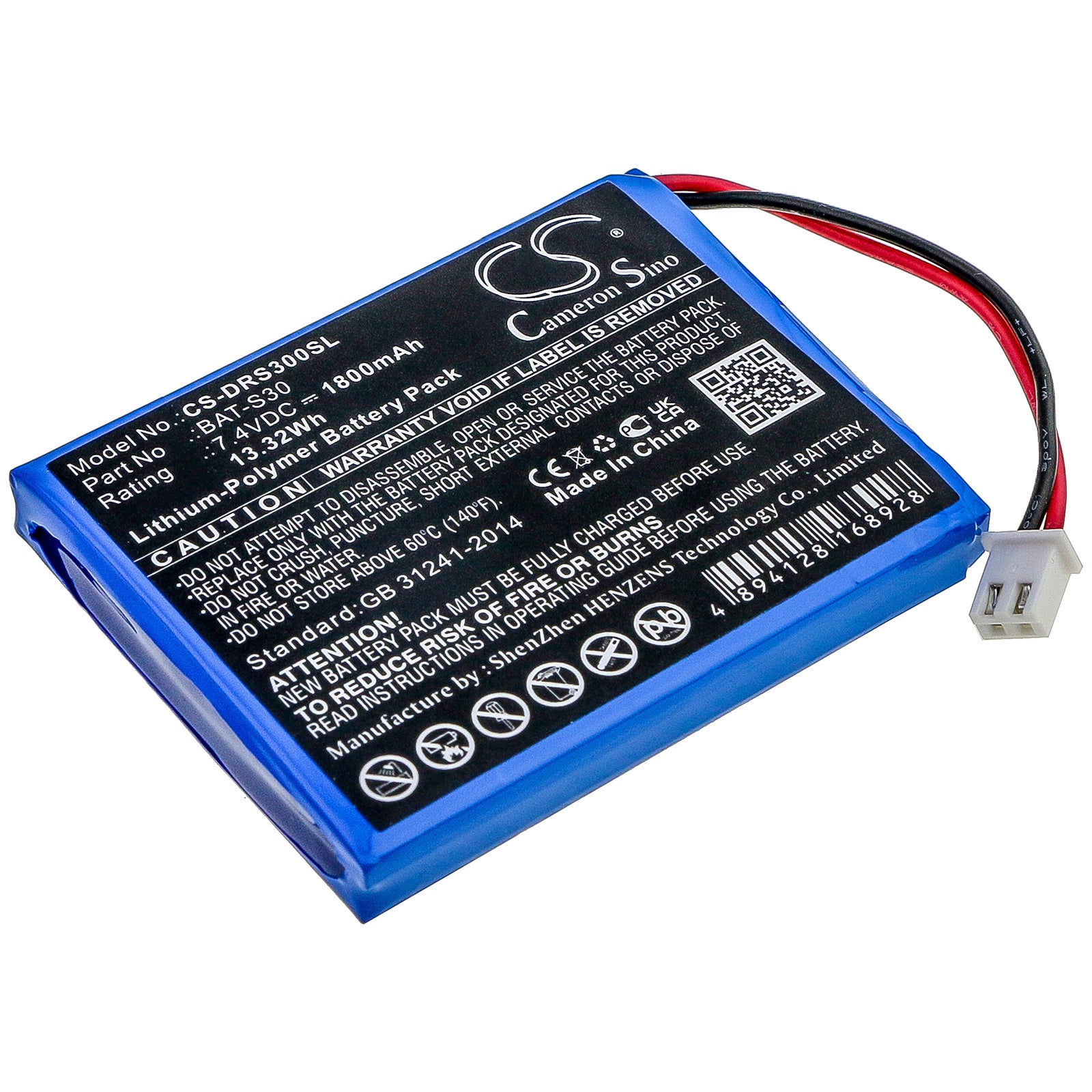 Li-Polymer Battery fits Deviser, S30 7.4V, 1800mAh Equipment & Survey & Test Cameron Sino Technology Limited