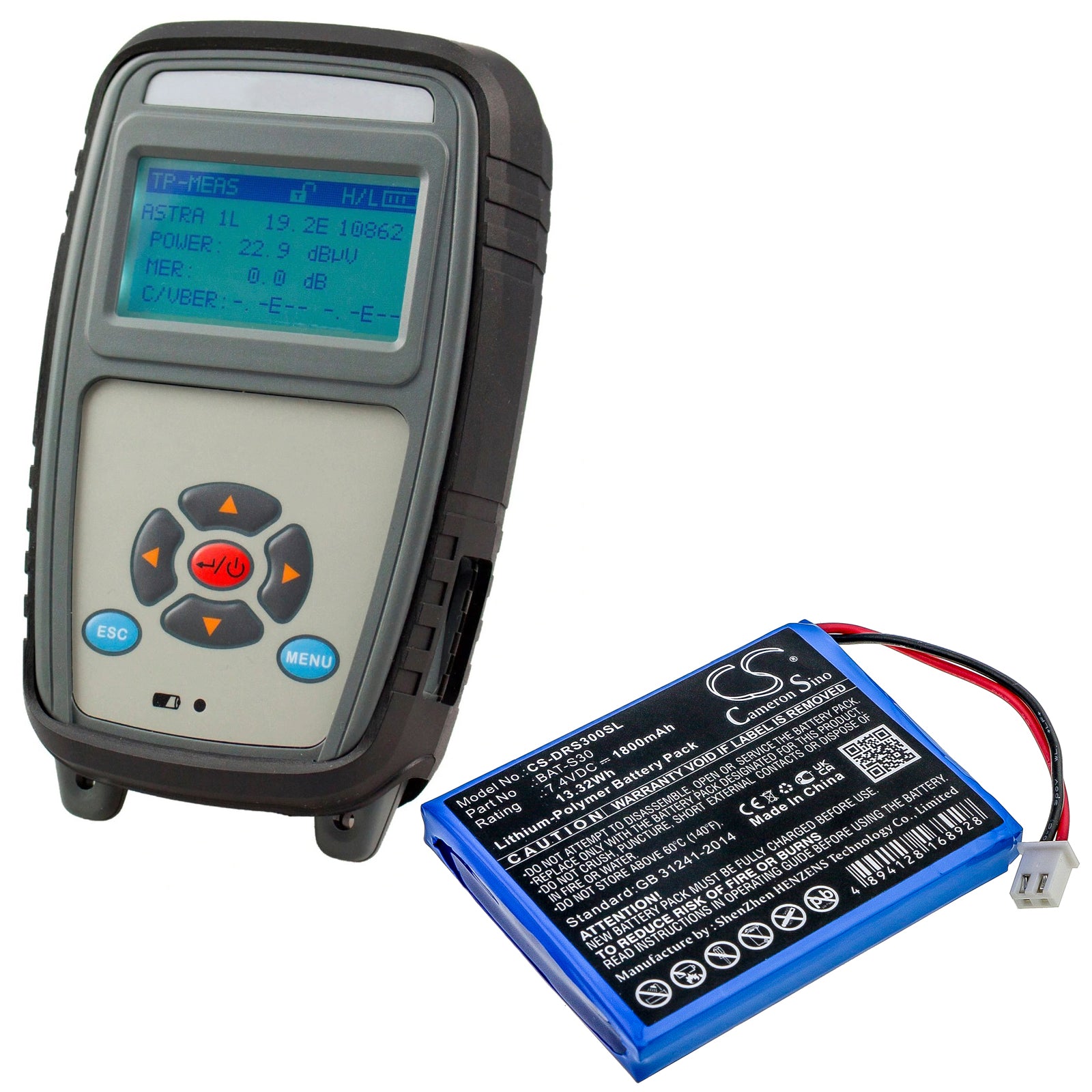 Li-Polymer Battery fits Deviser, S30 7.4V, 1800mAh Equipment & Survey & Test Cameron Sino Technology Limited