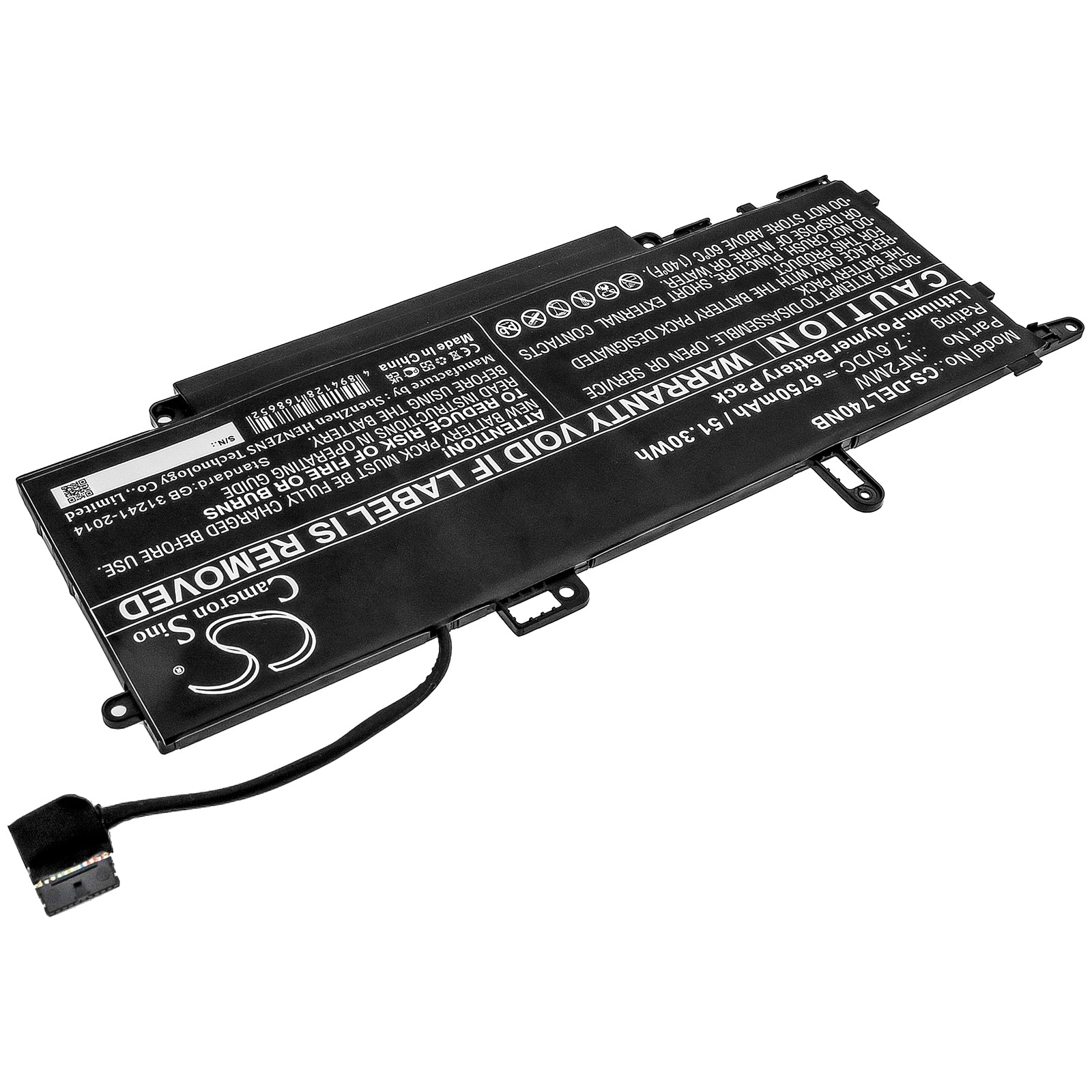 Li-Polymer Battery fits Dell, Latitude 7310 2-in-1, Latitude 7400 2-in-1, Latitude 7410 2-in-1 7.6V, 6750mAh Notebook & Laptop Cameron Sino Technology Limited