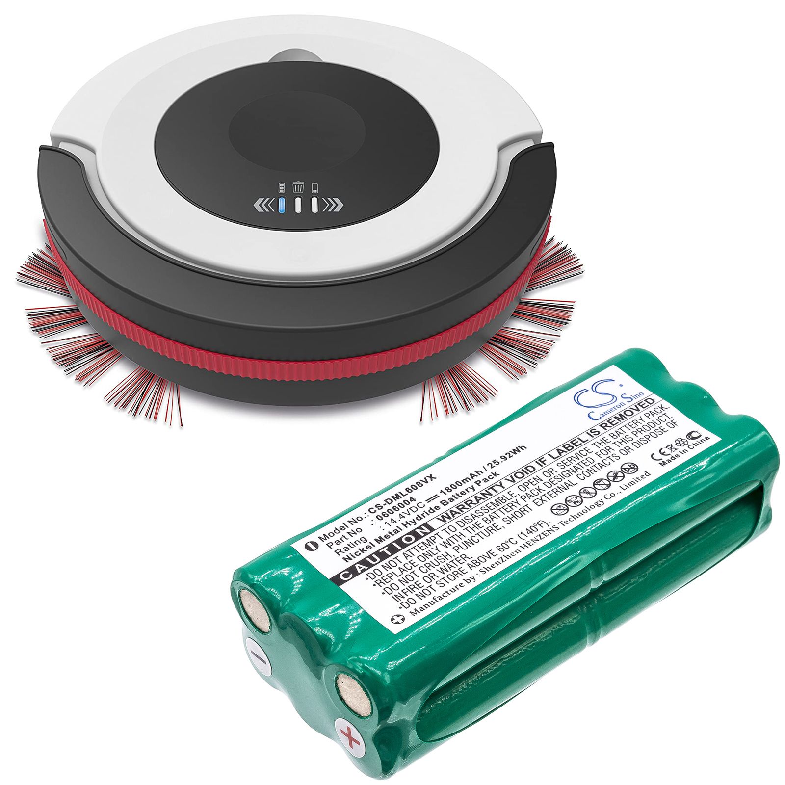 Ni-MH Battery fits Aircraftvacuums, Pilot, Dirt Devil, Fusion 14.4V, 1800mAh Vacuum Cameron Sino Technology Limited